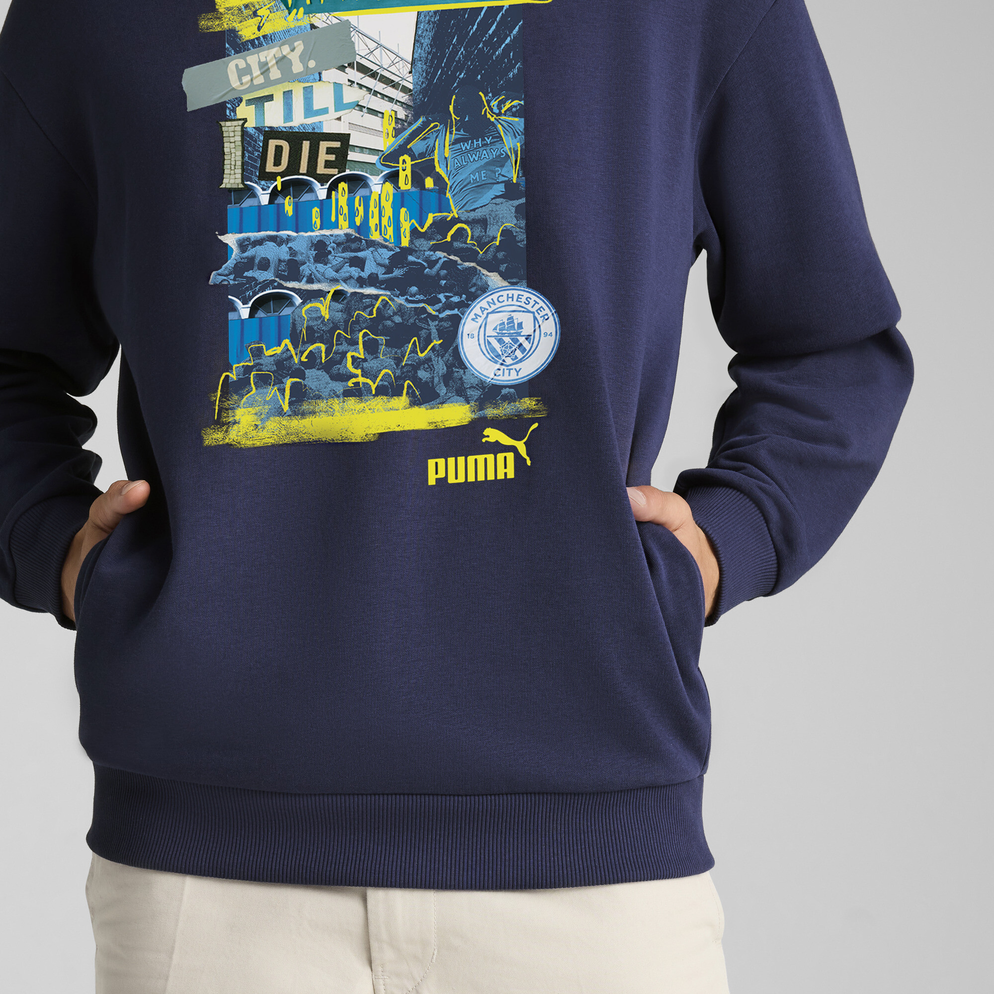 Manchester City ftblNRGY+ hoodie voor Heren, Blauw, Maat M | PUMA