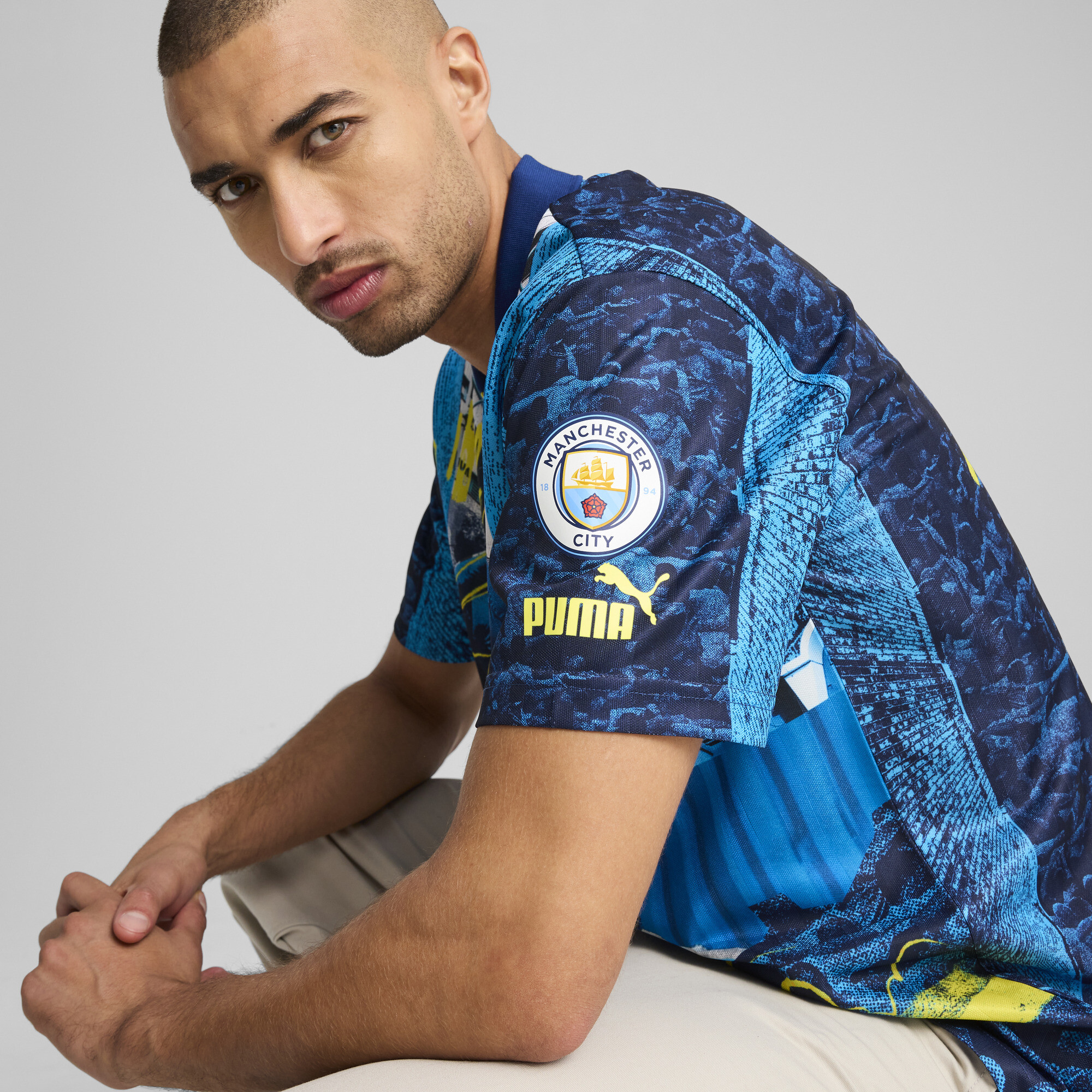 Manchester City ftblNRGY+ retro shirt voor Heren, Blauw, Maat M | PUMA