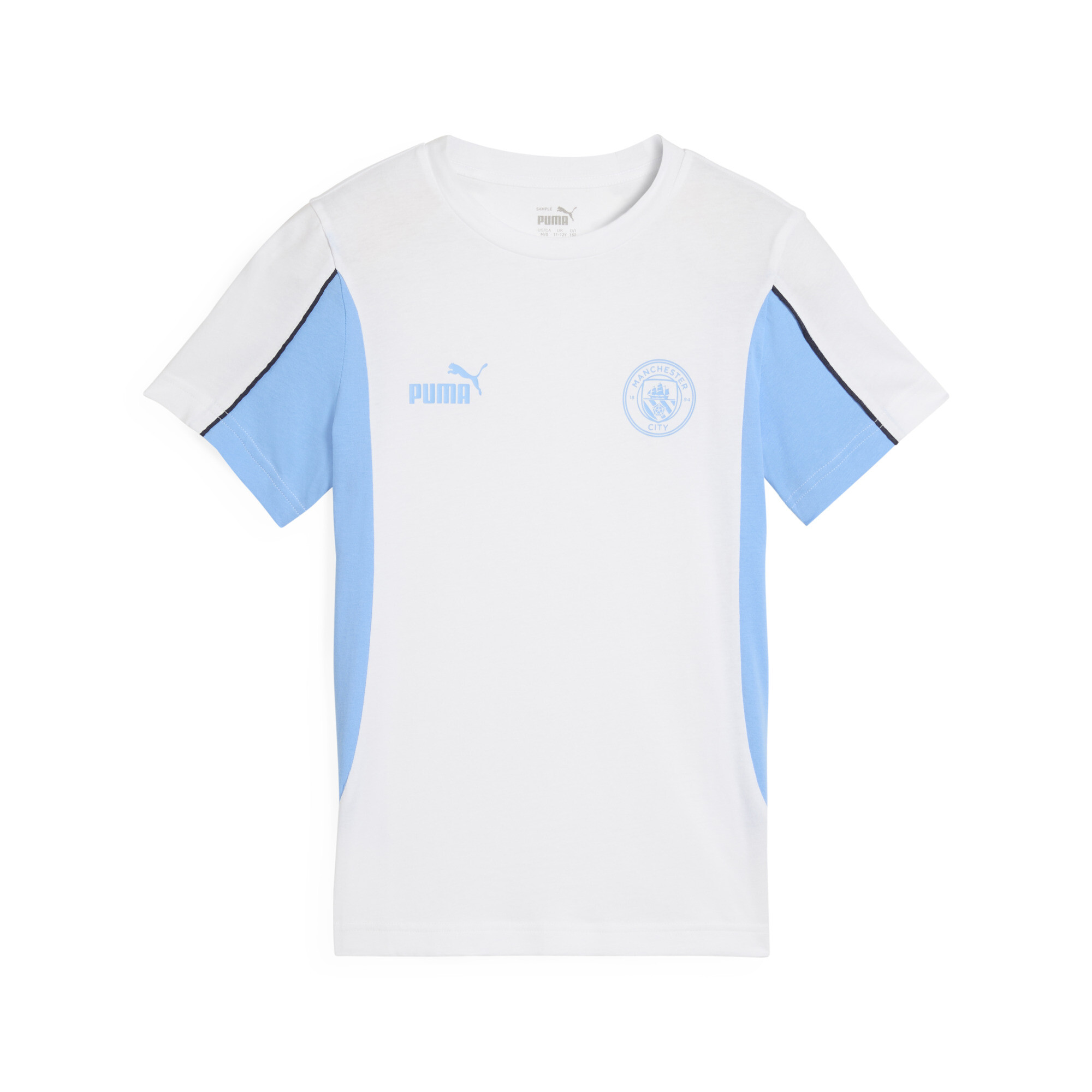 Puma Manchester City ftblARCHIVE T-Shirt Herren | White/Light Blue | Größe: L