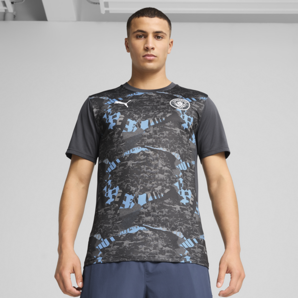 Camiseta pre-partido Manchester City para hombre, Strong Gray-Cool Light Gray, large-ARG