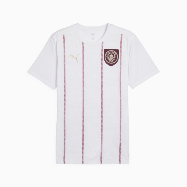Camiseta pre-partido Manchester City para hombre, PUMA White-Dark Jasper, large-MEX
