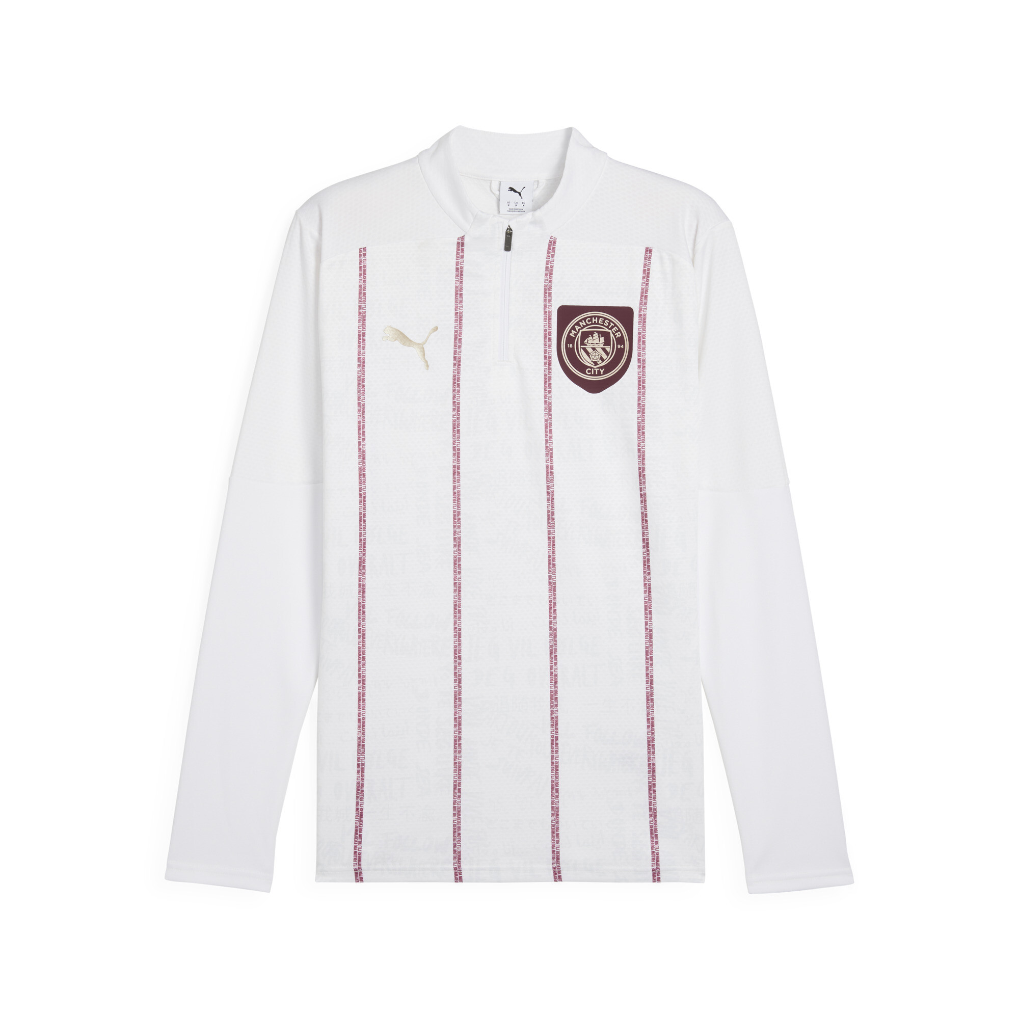 Puma Manchester City Pre-match Oberteil Herren | Mit Print | White/Dark Jasper | Größe: XS