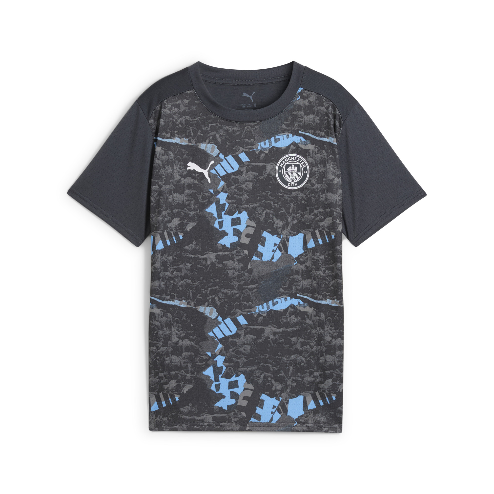 PUMA Manchester City prematch-shirt, Grijs, Maat 11-12Y thumbnail 3