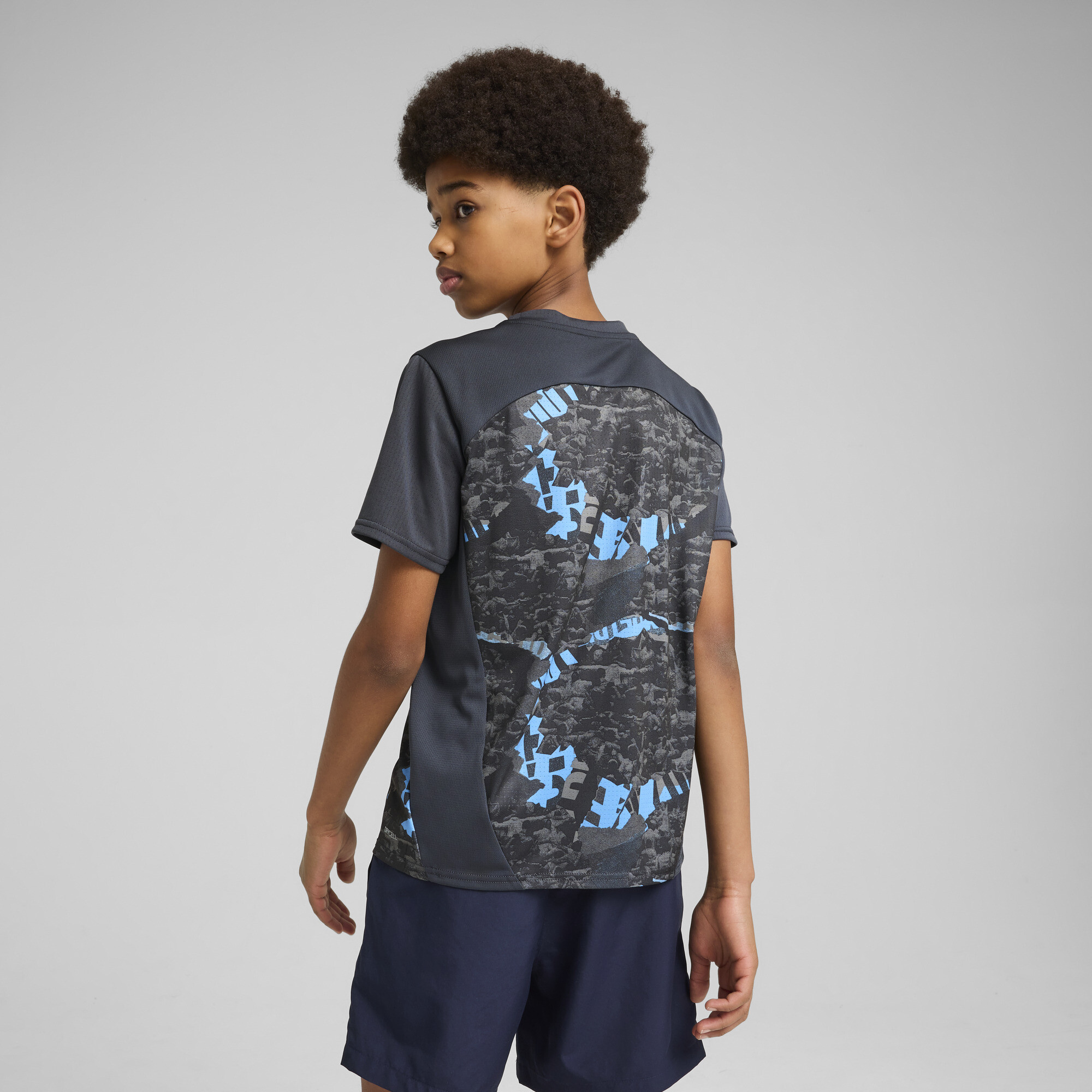 PUMA Manchester City prematch-shirt, Grijs, Maat 11-12Y thumbnail 4