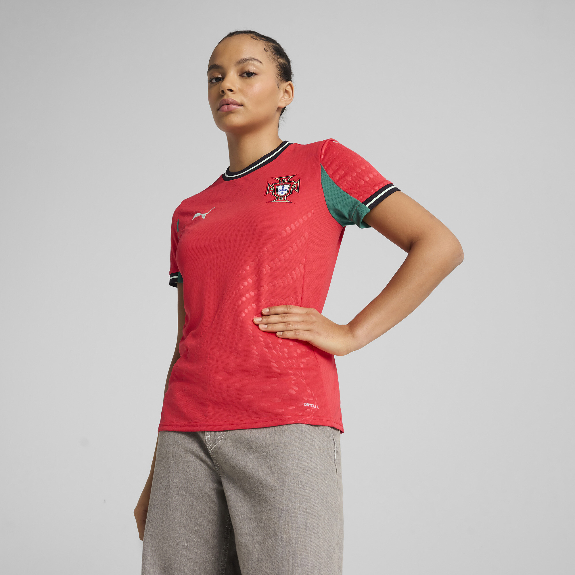 Puma Portugal Damenteam 2025 Heimtrikot Damen | Mit Other Pattern | Pure Red/Fresh Mint | Größe: L