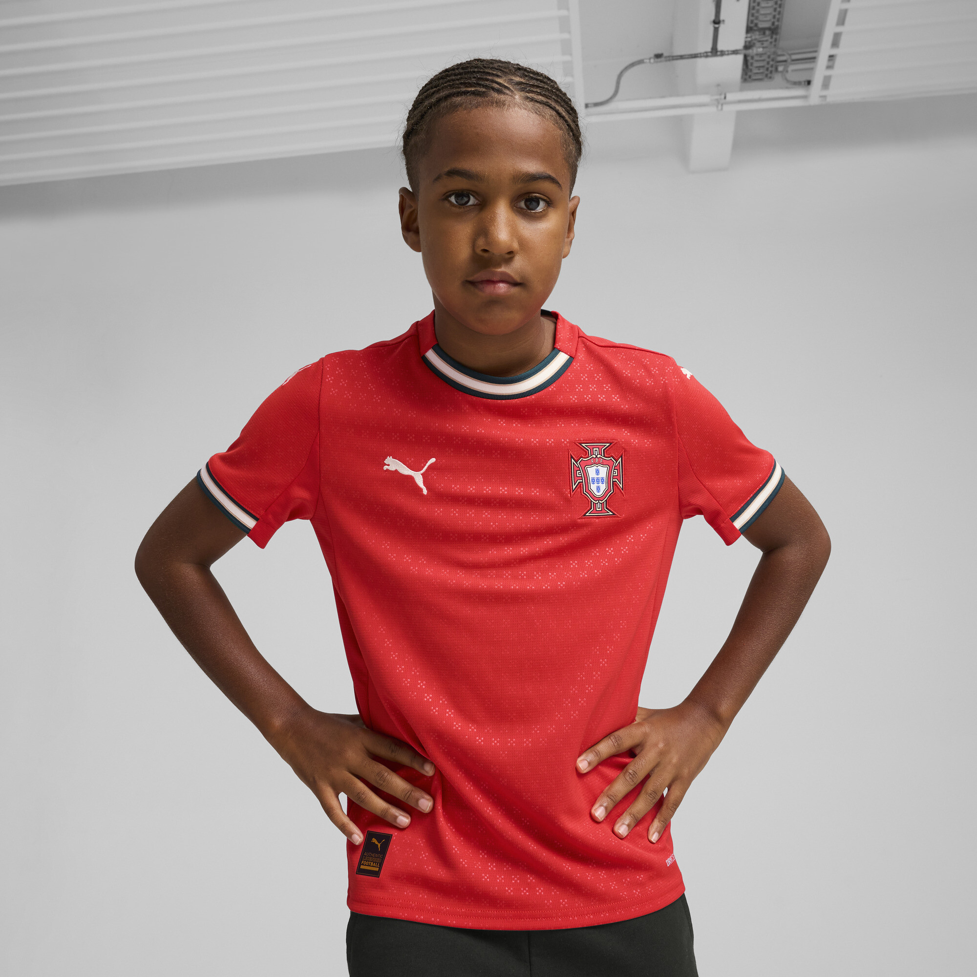 Puma Portugal 2025 Heimtrikot Teenager Für Für Kinder | Mit Other Pattern | Sport Red/Sugared Almond | Größe: 13-14Y