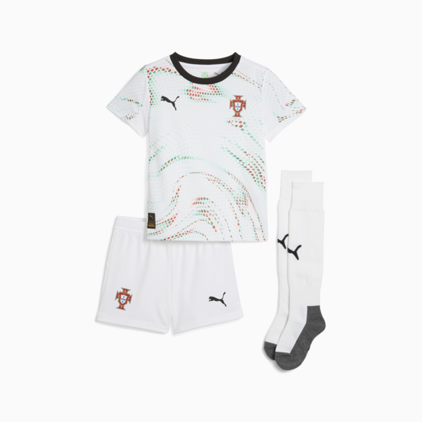 Portugal 2025 Away Minikit Kids, PUMA White-PUMA Black, large-ZAF