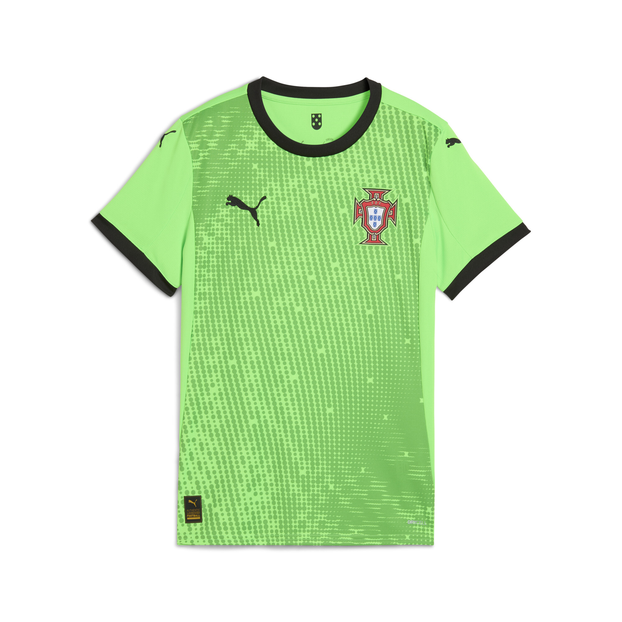 Puma Portugal 2025 Kurzärmliges Torwarttrikot Damen | Mit Print | Green Pes/Black | Größe: M