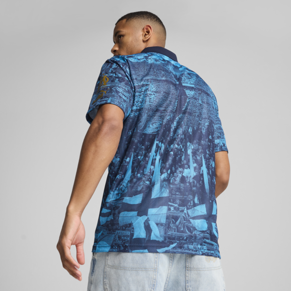 Olympique de Marseille ftblNRGY+ Retro Jersey Men, Bleu Azur, large-MEX