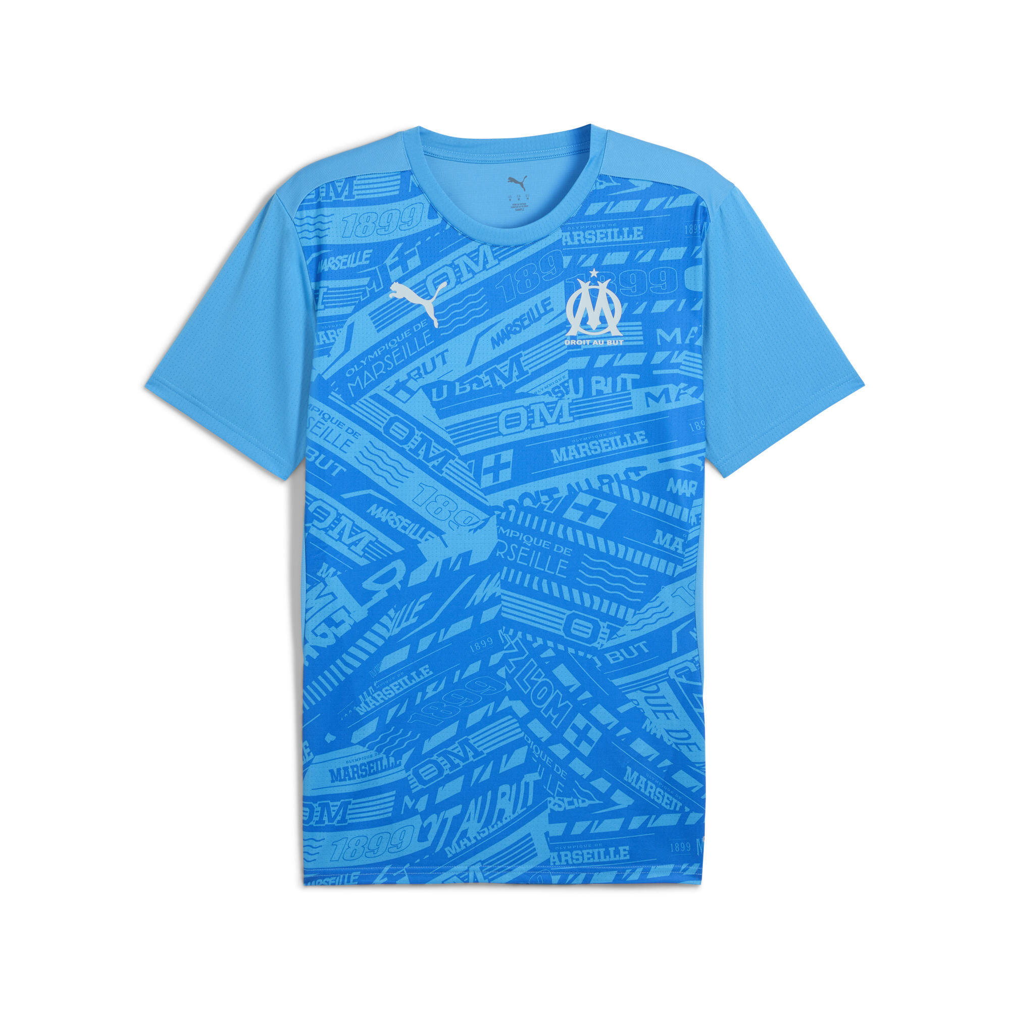 Puma Olympique de Marseille Aufwärmtrikot Herren | Azure/Frosted Dew | Größe: M