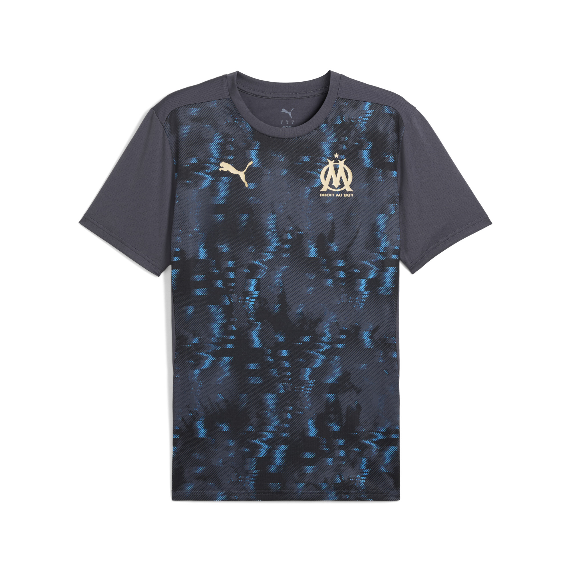 Puma Olympique de Marseille Aufwärmtrikot Herren | Galactic Gray/Gold | Größe: XL