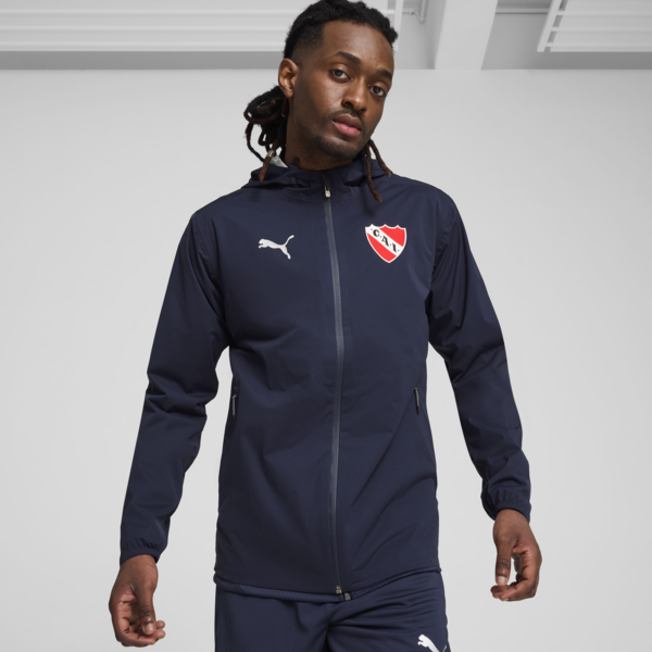 Campera de entrenamiento impermeable C.A. Independiente para hombre, PUMA Navy-PUMA Silver, large-ARG