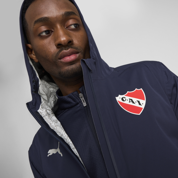 Campera de entrenamiento impermeable C.A. Independiente para hombre, PUMA Navy-PUMA Silver, large-ARG