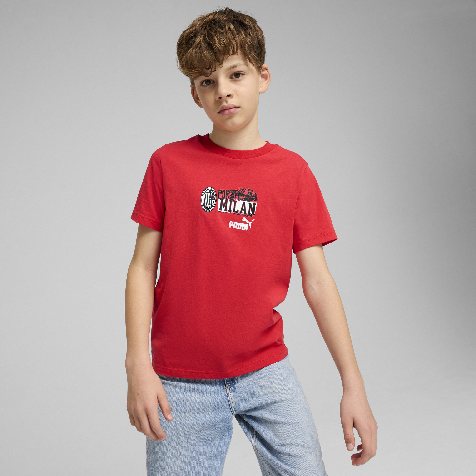 Puma AC Milan ftblNRGY T-Shirt Teenager Für Für Kinder | Mit Plain | Red/Black | Größe: 9-10Y