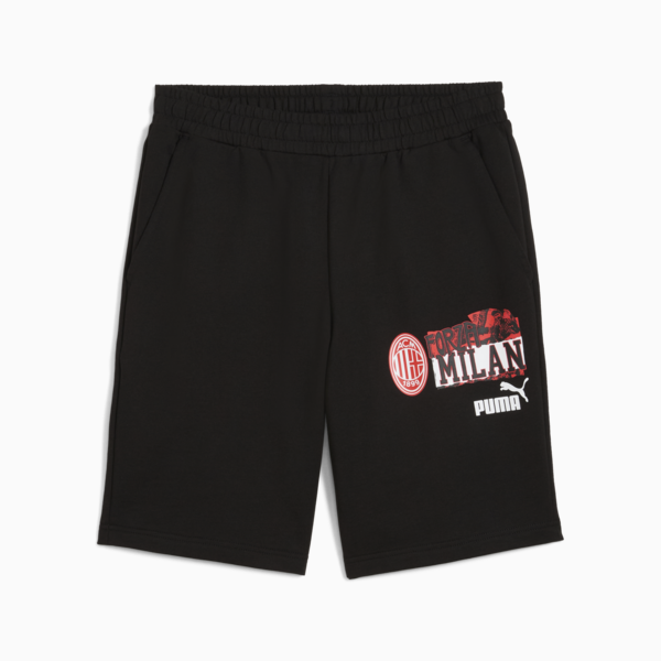 Short AC Milan de algodón para hombre., PUMA Black-For All Time Red, large-ARG