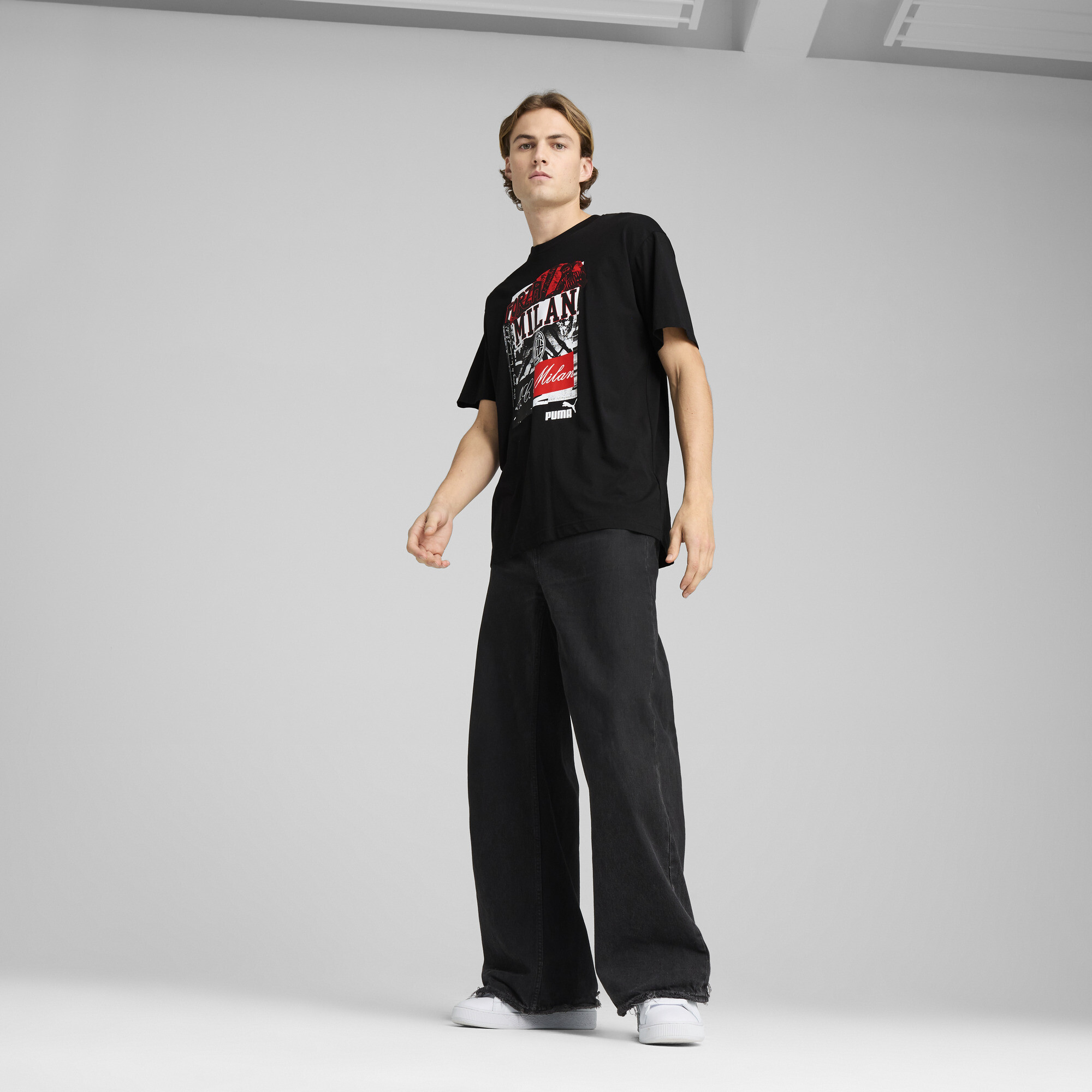 PUMA AC Milan ftblNRGY+ T-shirt, Rood/Zwart