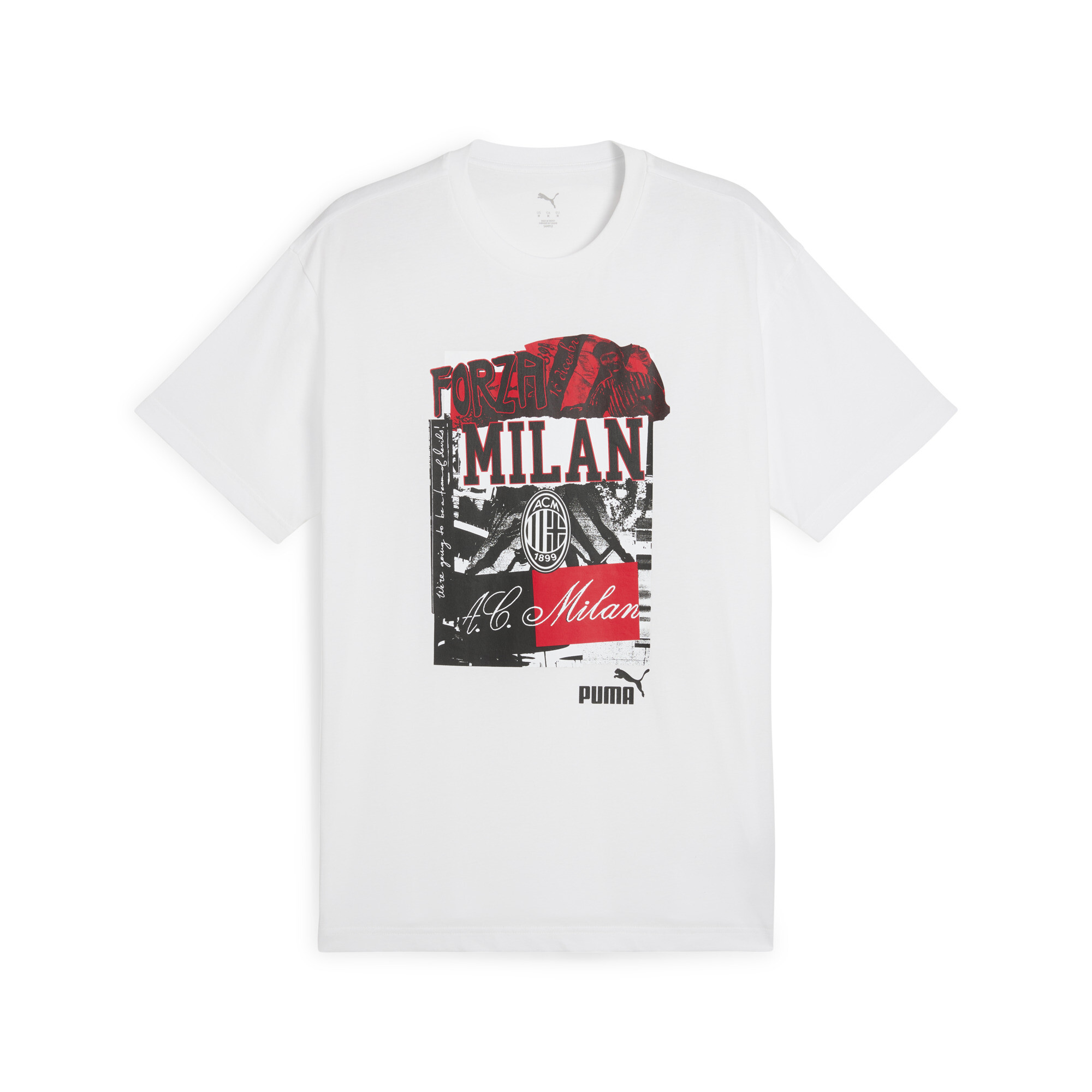 Puma AC Milan ftblNRGY+ T-Shirt Herren | White/Black | Größe: XXL