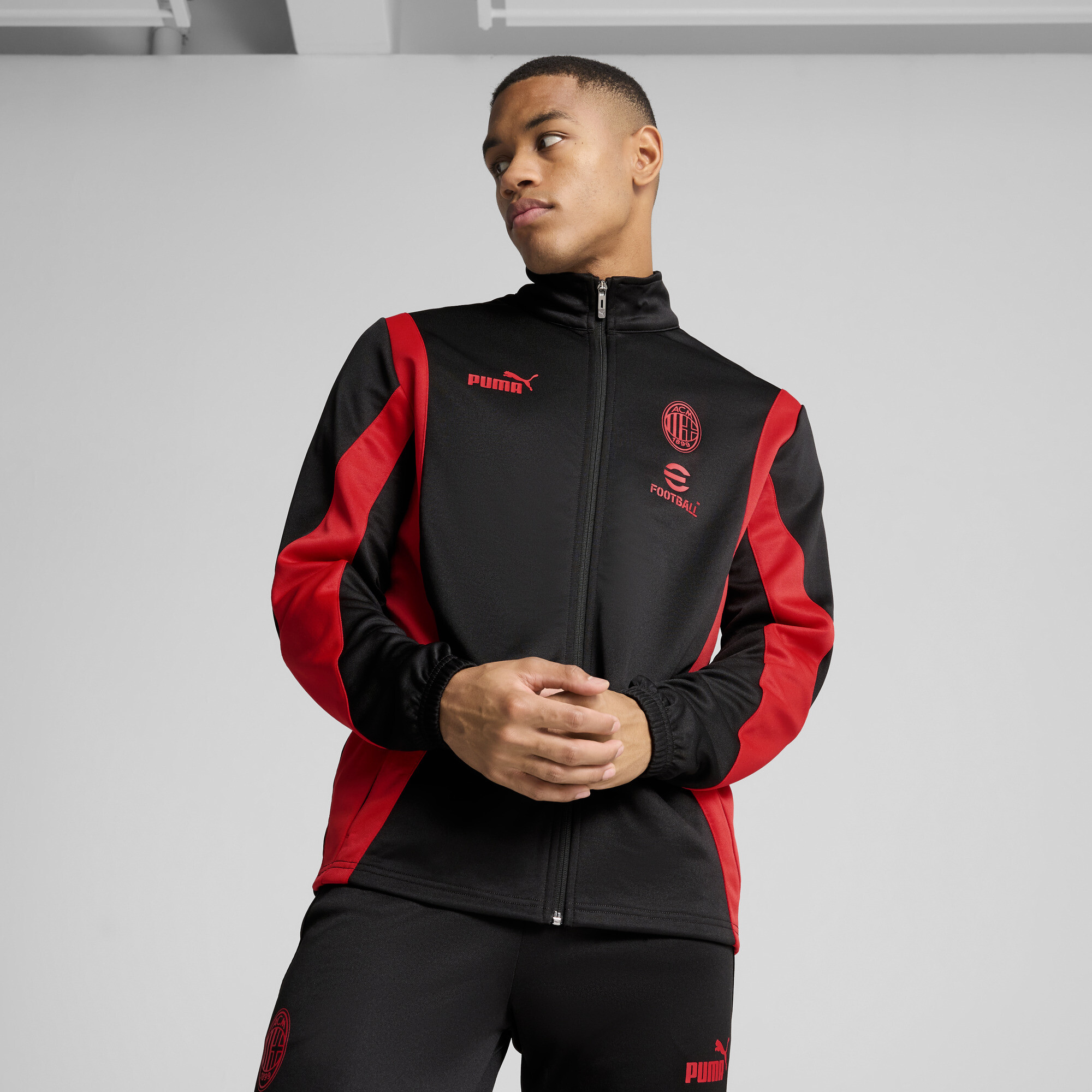 Puma AC Milan ftblNRGY+ Jacke Herren | Black/Red | Größe: XS