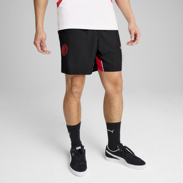 Shorts AC Milan ftblARCHIVE para hombre, PUMA Black-For All Time Red, large-MEX