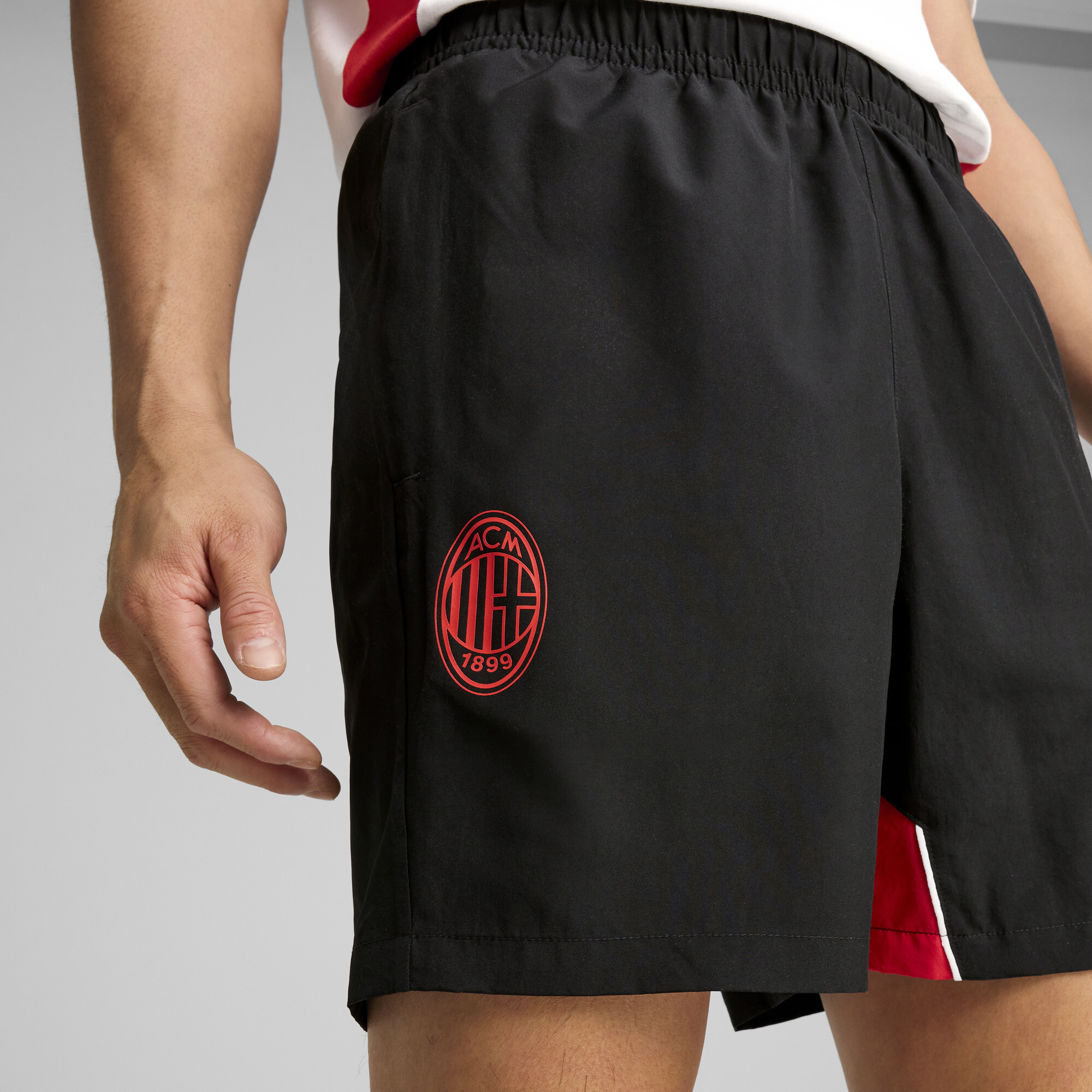 PUMA AC Milan ftblARCHIVE short voor Heren, Zwart/Rood, Maat 3XL thumbnail 5