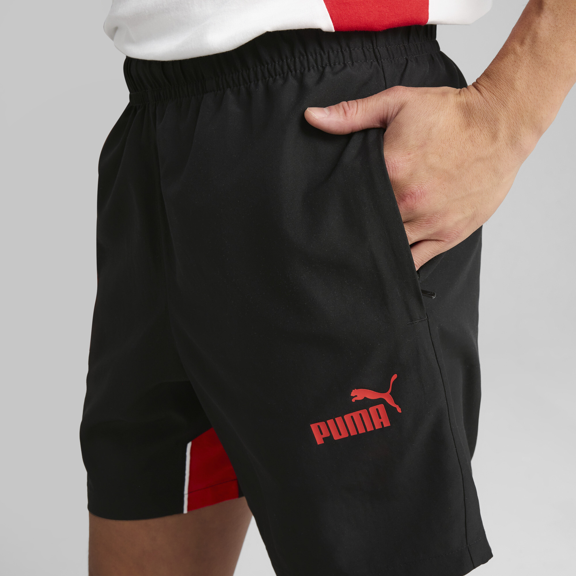 PUMA AC Milan ftblARCHIVE short voor Heren, Rood/Zwart