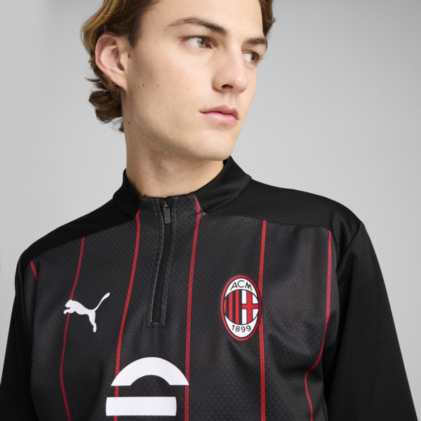 Remera pre-partido AC Milan para hombre, PUMA Black-For All Time Red, large-ARG