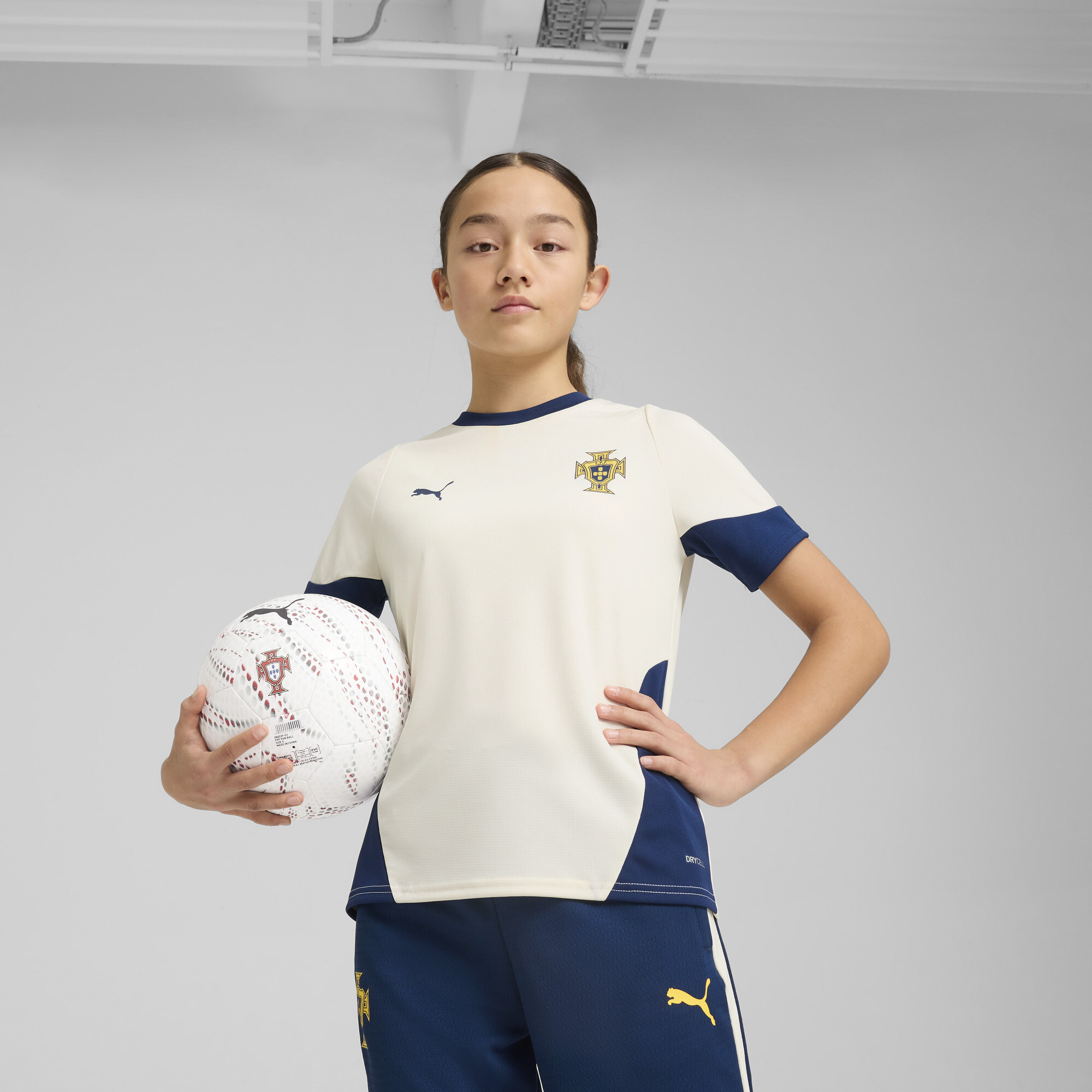 Puma Portugal Trainingstrikot Teenager Für Für Kinder | Mit Plain | Sugared Almond/Persian Blue | Größe: 5-6Y