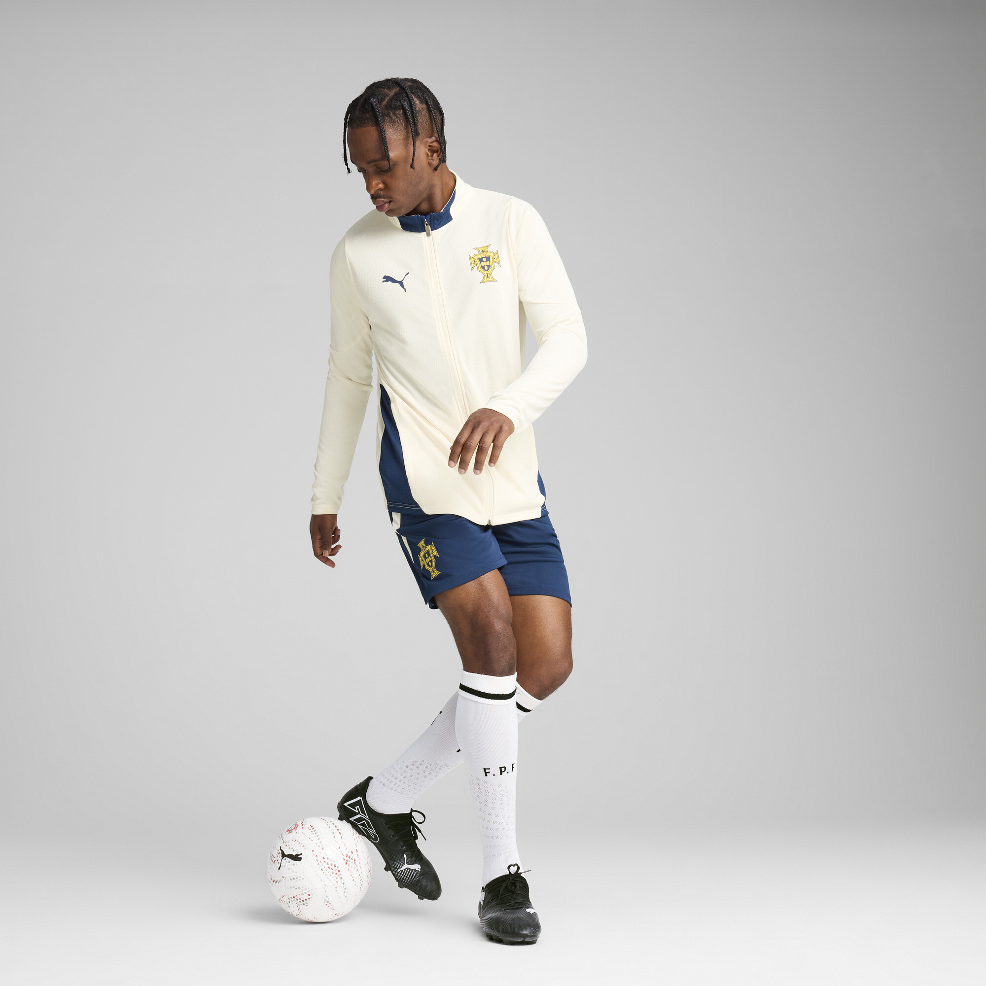 PUMA Portugal trainingsjack voor Heren, Blauw/Rood/Bruin, Maat XXL thumbnail 6