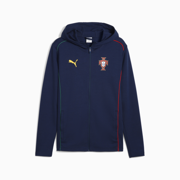 Campera con capucha y cierre Portugal Casuals para hombre, Persian Blue-Sunny Yellow, large-ARG