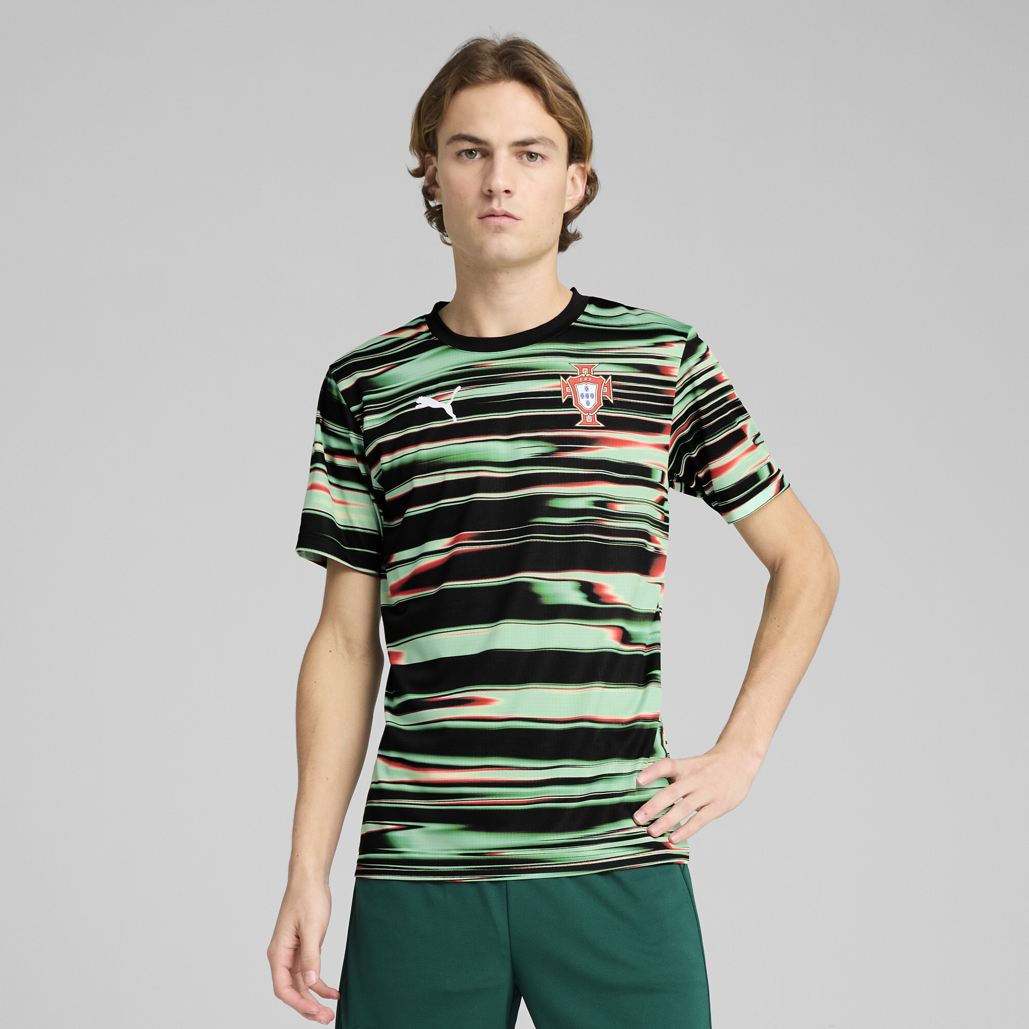 Puma Portugal Aufwärmtrikot Herren | Mit Other Pattern | Black/White | Größe: XXL