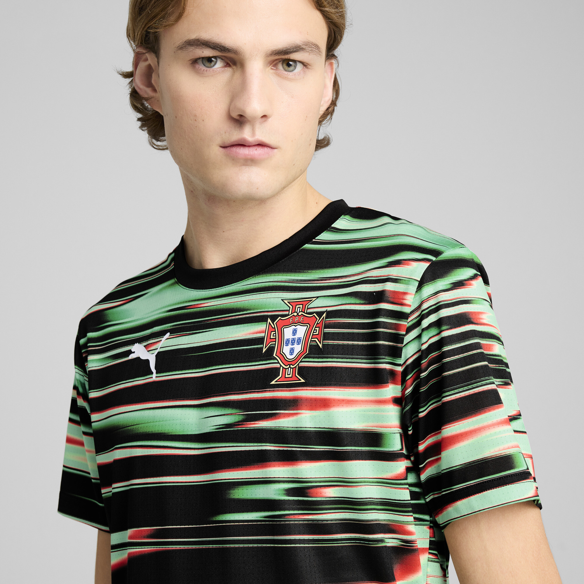 PUMA Portugal prematch-shirt voor Heren, Zwart/Wit, Maat L thumbnail 8