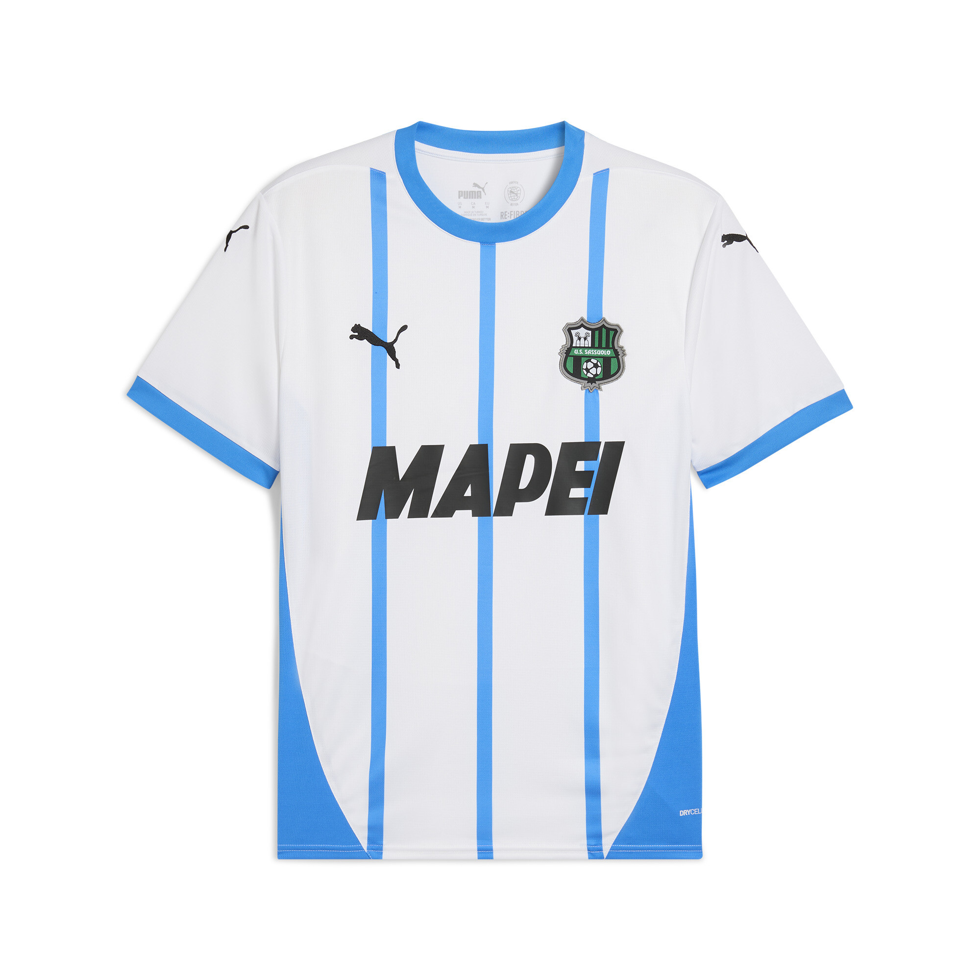 Puma US Sassuolo Calcio 24/25 Auswärtstrikot Herren | Mit Print | White/Ignite Blue | Größe: L