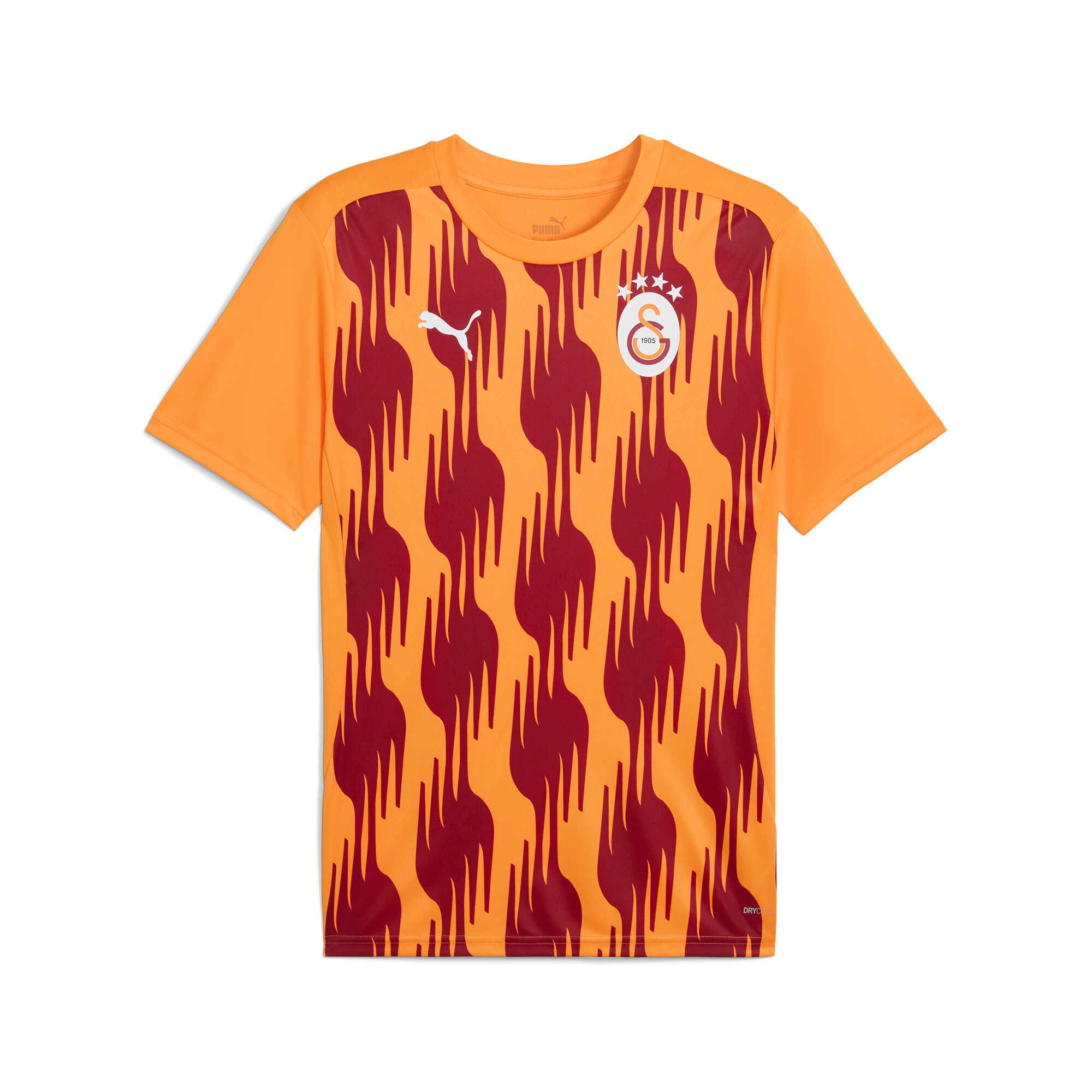 Men's Puma Galatasaray S.K. Pre-match Short Sleeve Jersey, Orange, Size 3XL, Clothing