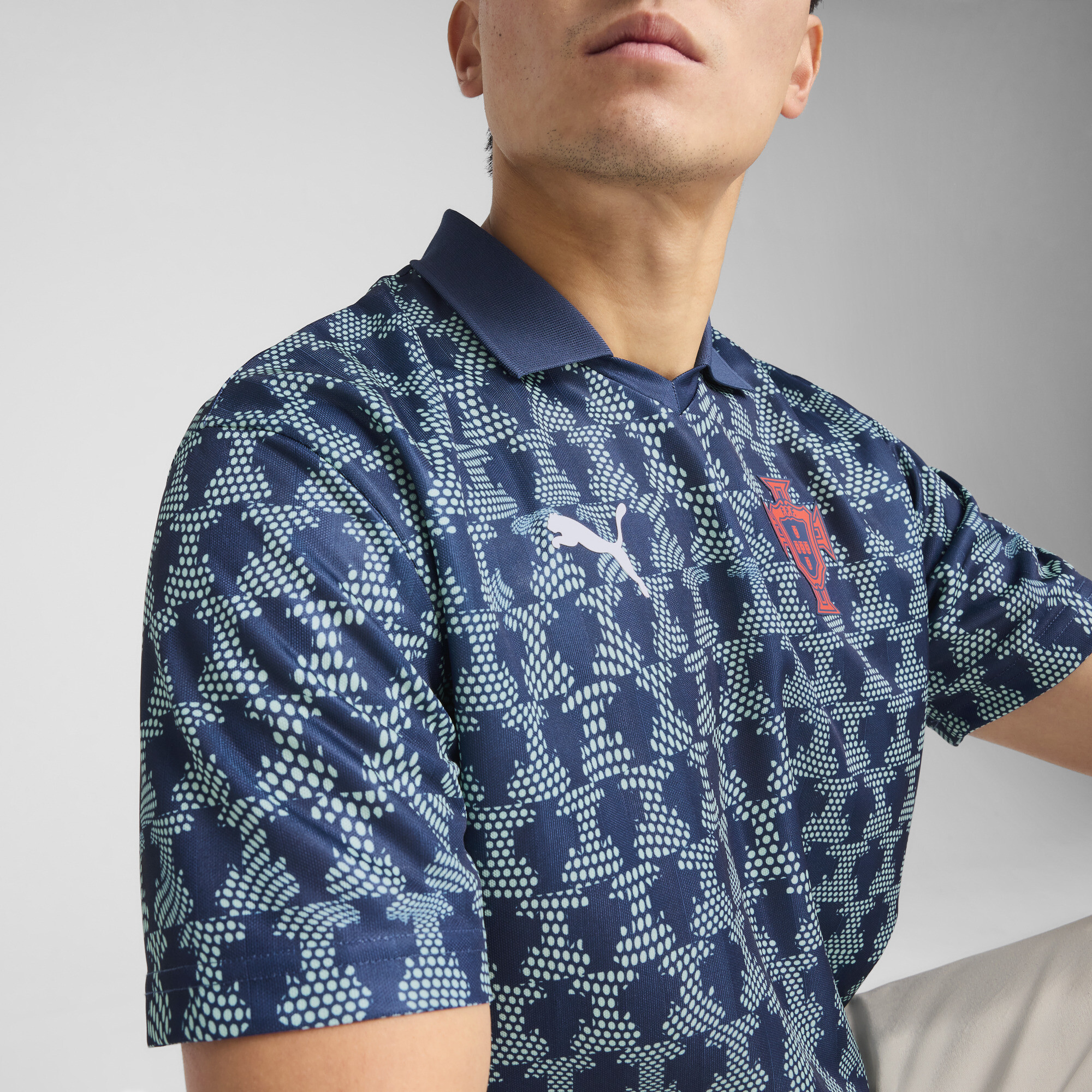 PUMA Portugal ftblNRGY+ retroshirt voor Heren, Blauw, Maat L thumbnail 4