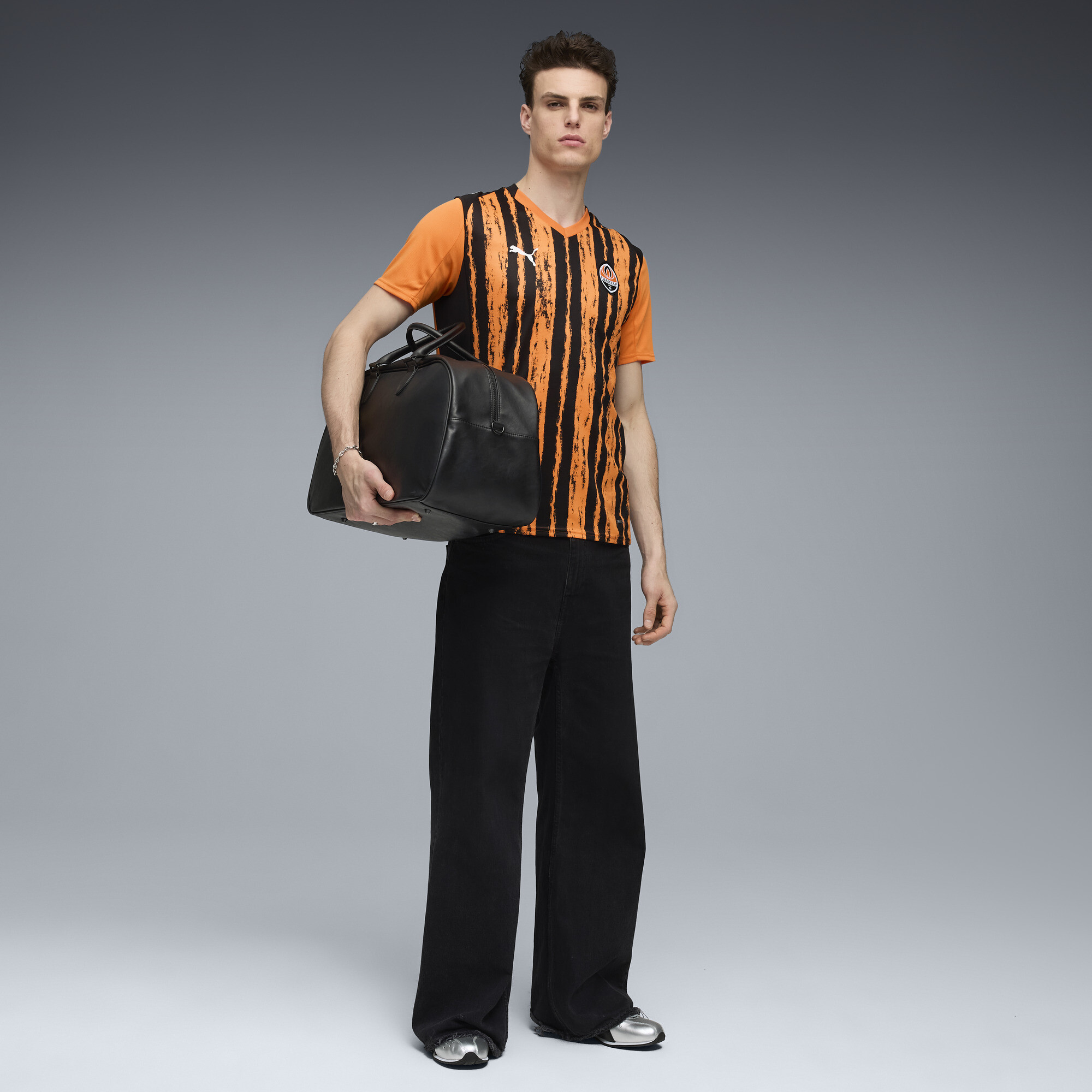 PUMA FC Shakhtar Donetsk 25/26 thuisshirt voor Heren, Zwart/Oranje, Maat L thumbnail 4