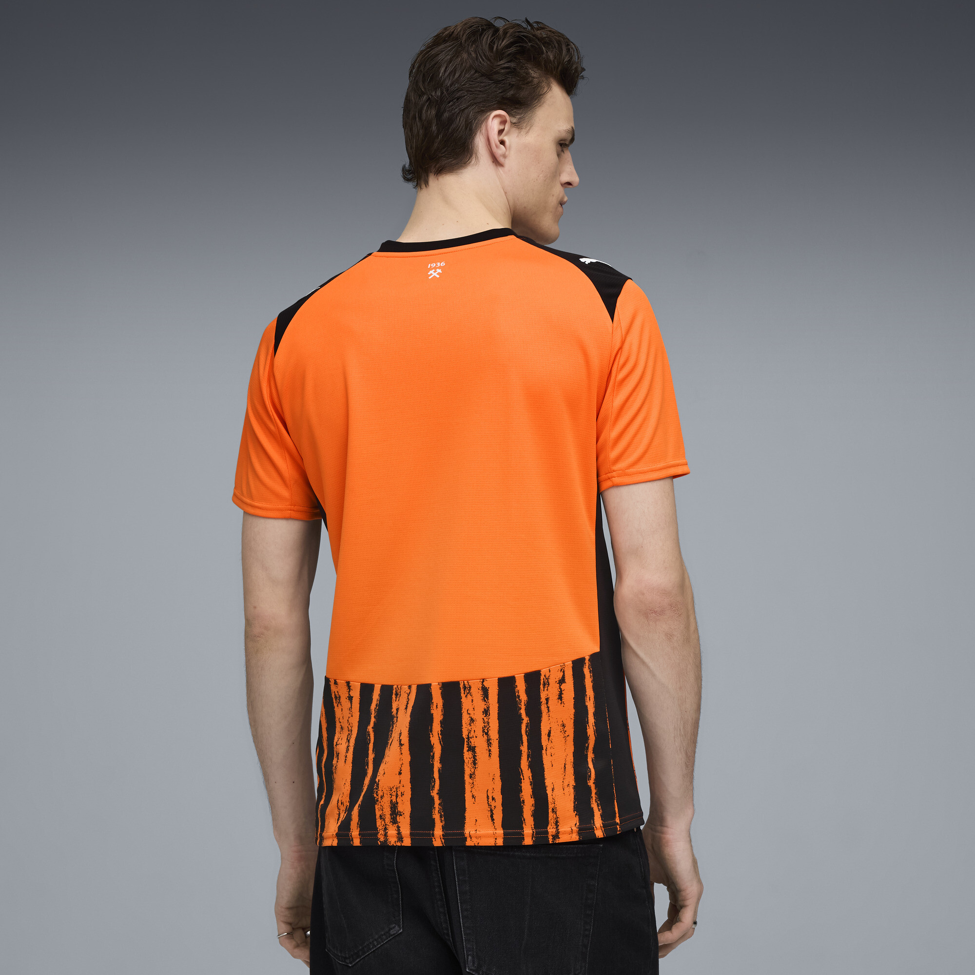 PUMA FC Shakhtar Donetsk 25/26 thuisshirt voor Heren, Zwart/Oranje, Maat L thumbnail 3