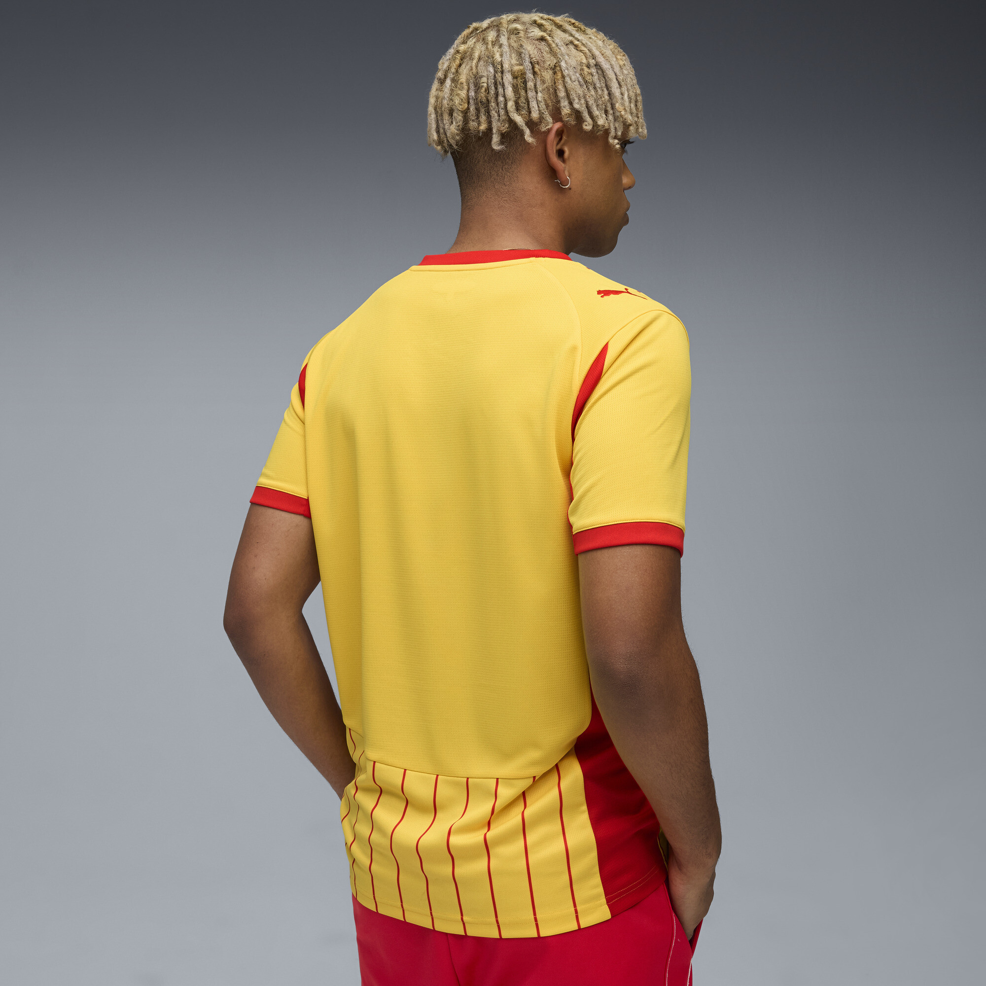 PUMA RC Lens 25/26 thuisshirt voor Heren, Rood/Geel, Maat XS thumbnail 3
