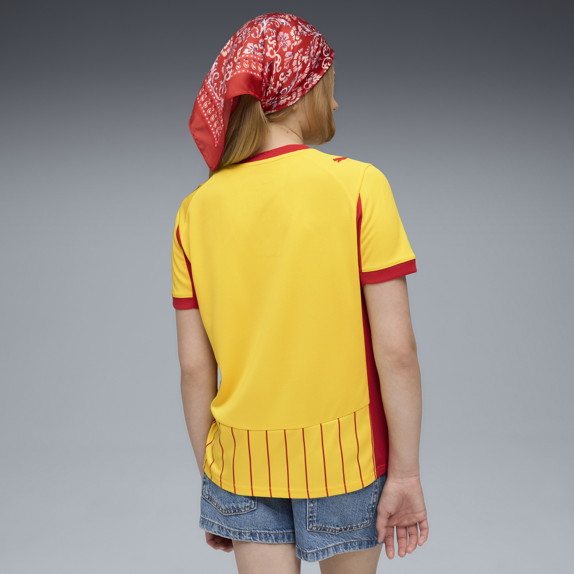 PUMA RC Lens 25/26 thuisshirt, Rood/Geel, Maat 9-10Y thumbnail 4