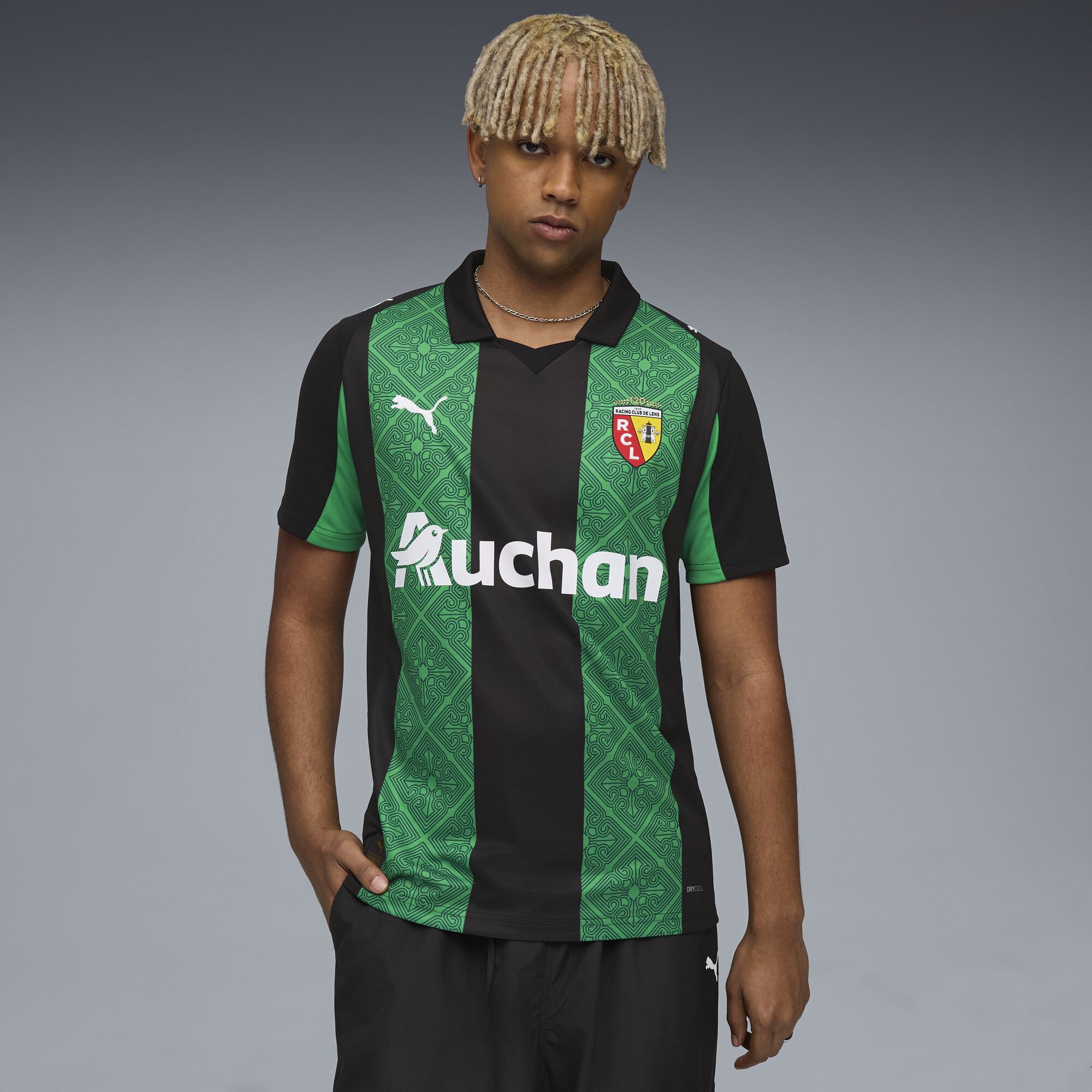 PUMA RC Lens 25/26 uitshirt voor Heren, Groen/Zwart, Maat M thumbnail 6