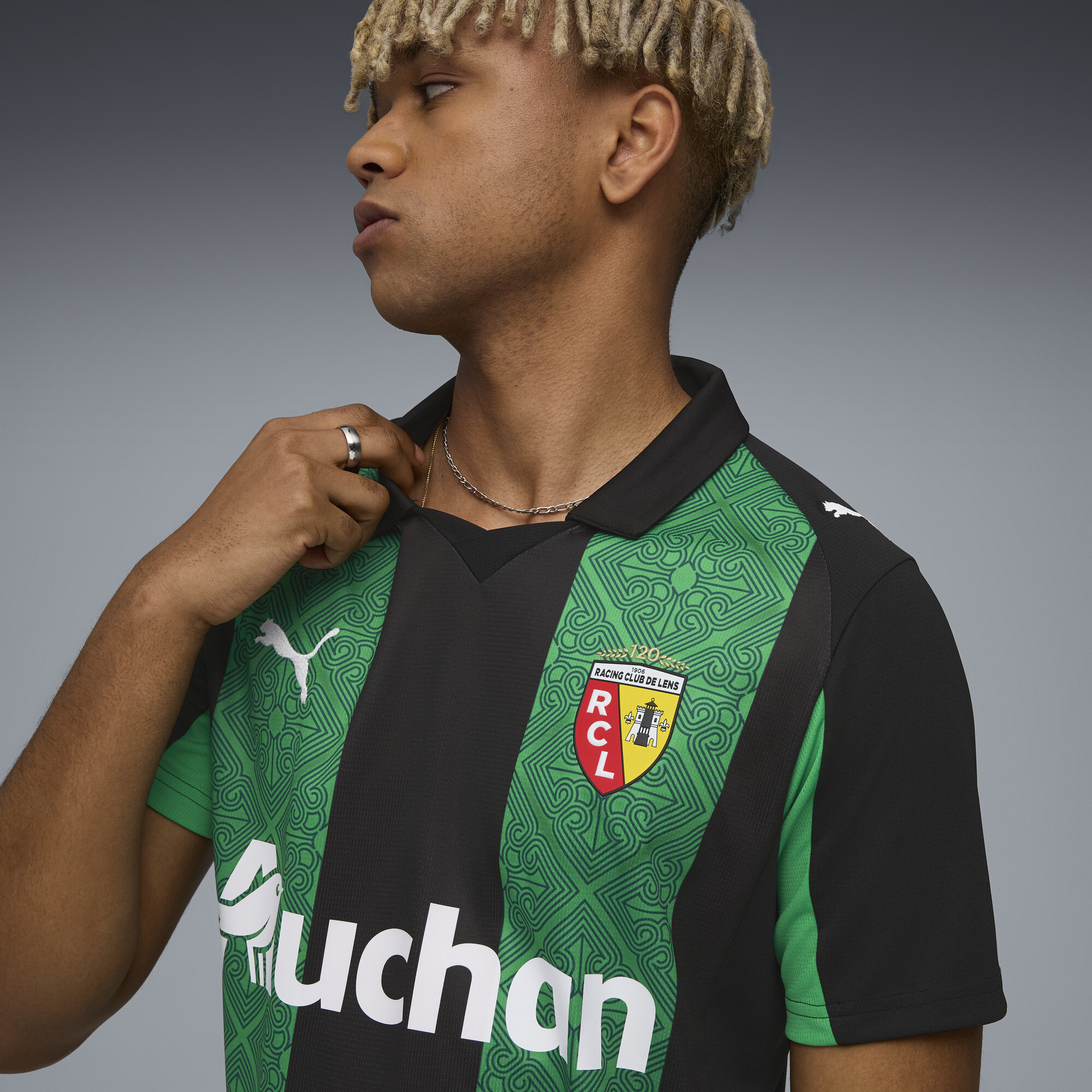 PUMA RC Lens 25/26 uitshirt voor Heren, Groen/Zwart, Maat M thumbnail 5