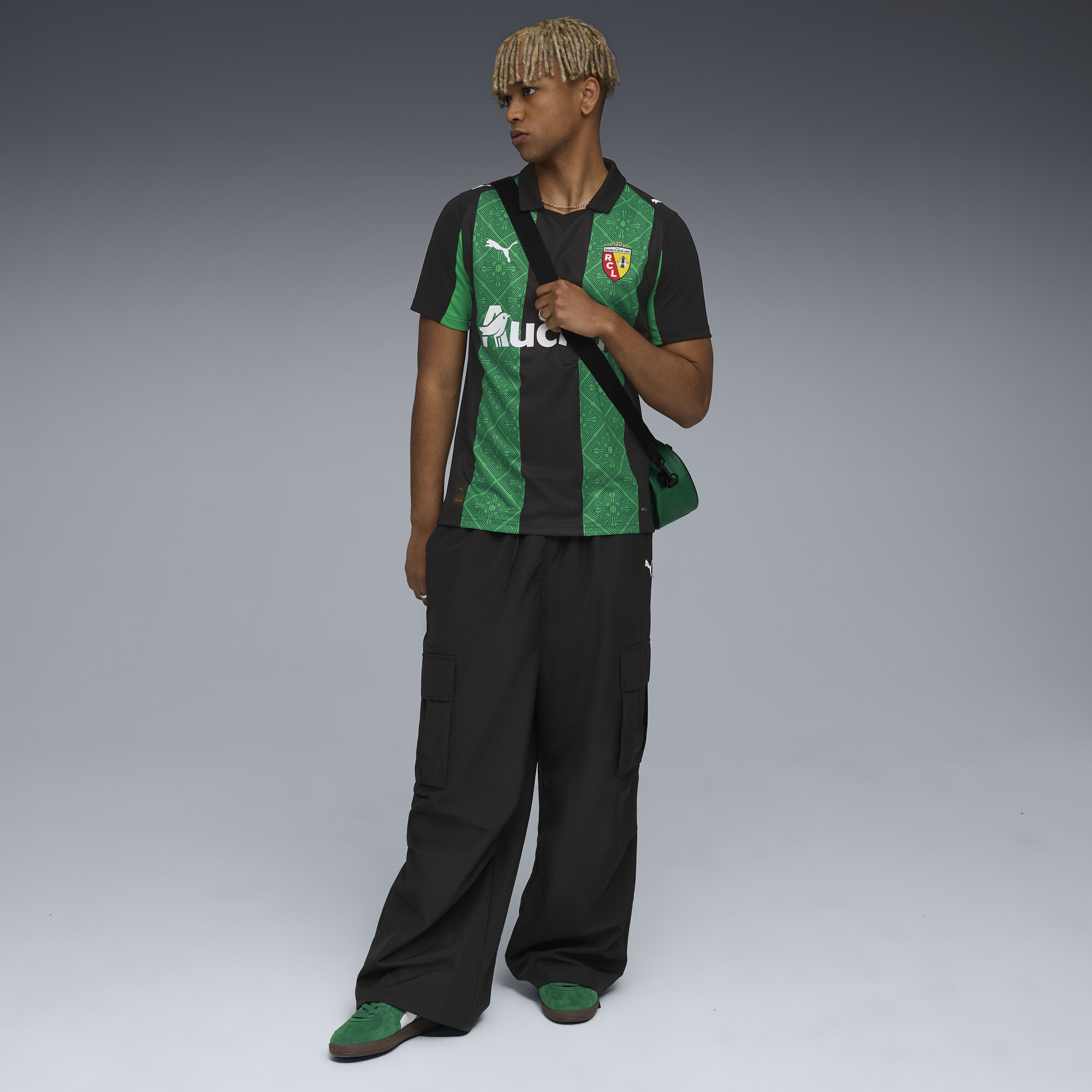 PUMA RC Lens 25/26 uitshirt voor Heren, Groen/Zwart, Maat M thumbnail 4