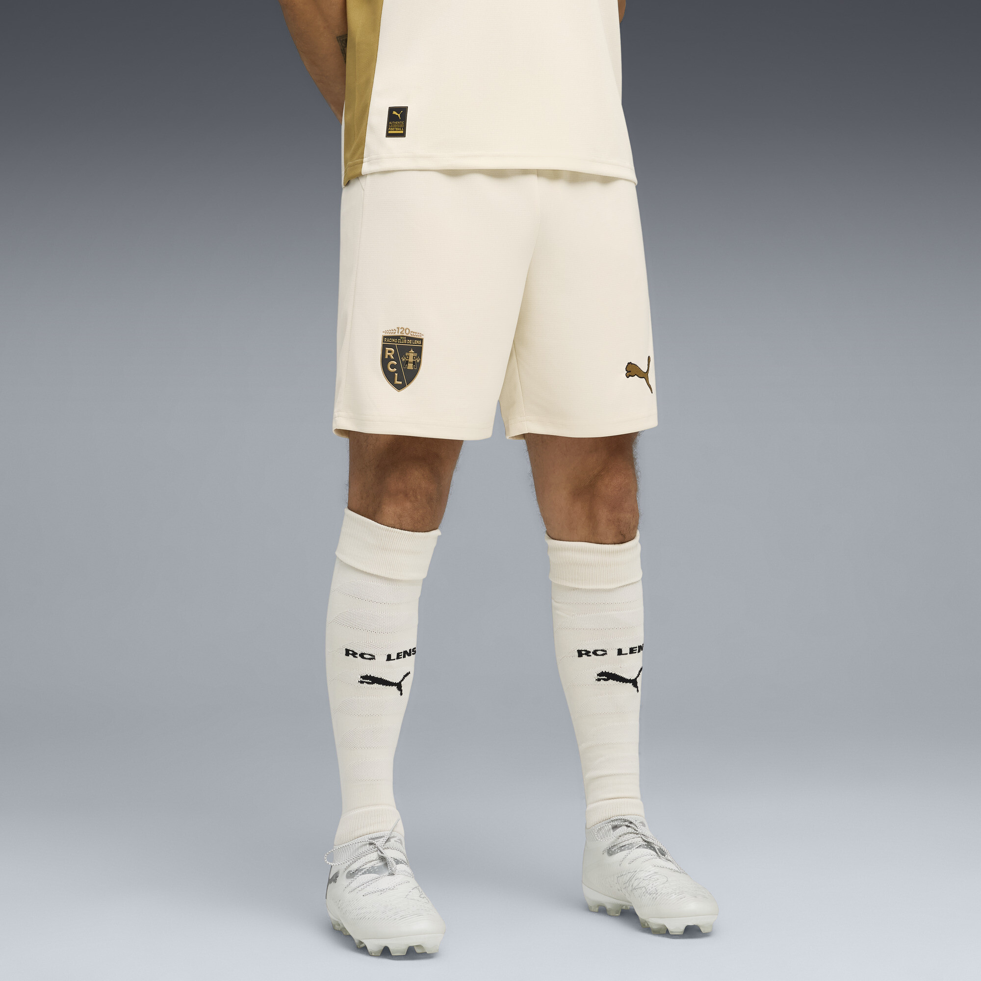 PUMA RC Lens 25/26 short voor Heren, Goud, Maat S thumbnail 4