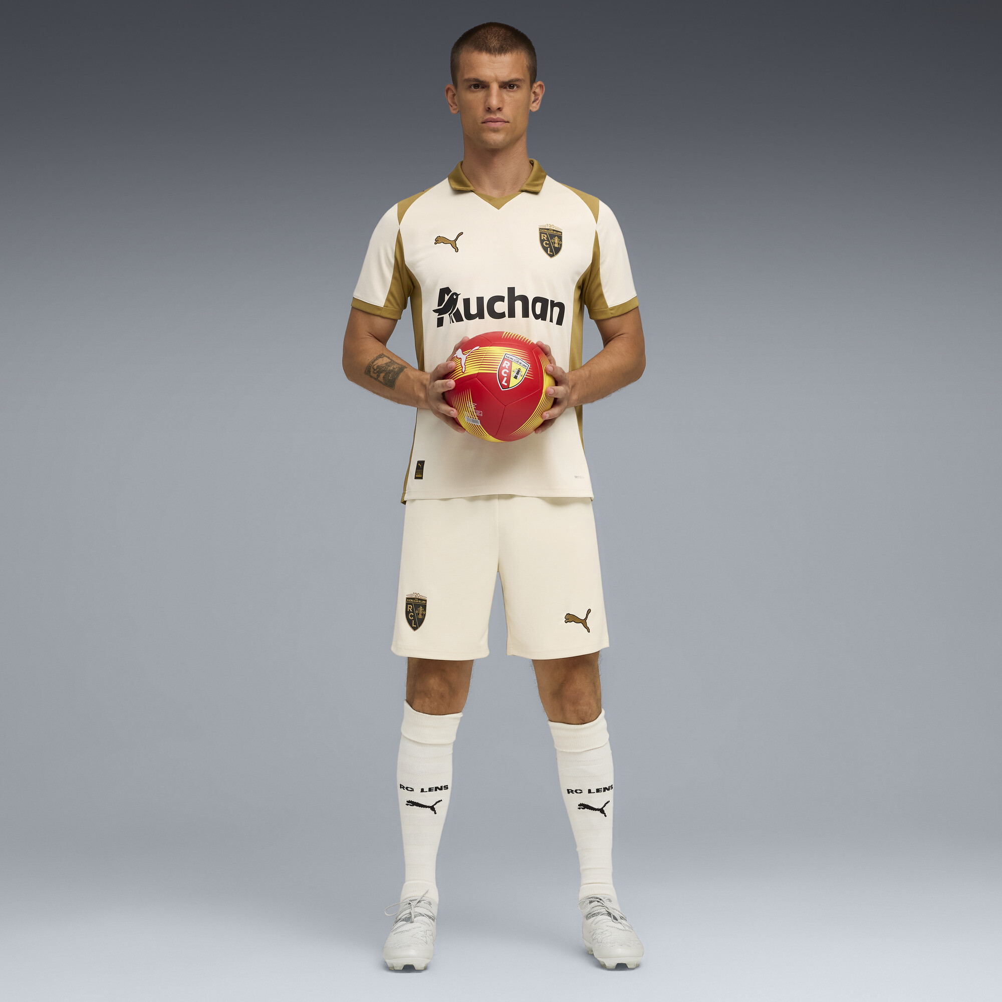 PUMA RC Lens 25/26 short voor Heren, Goud, Maat S thumbnail 2