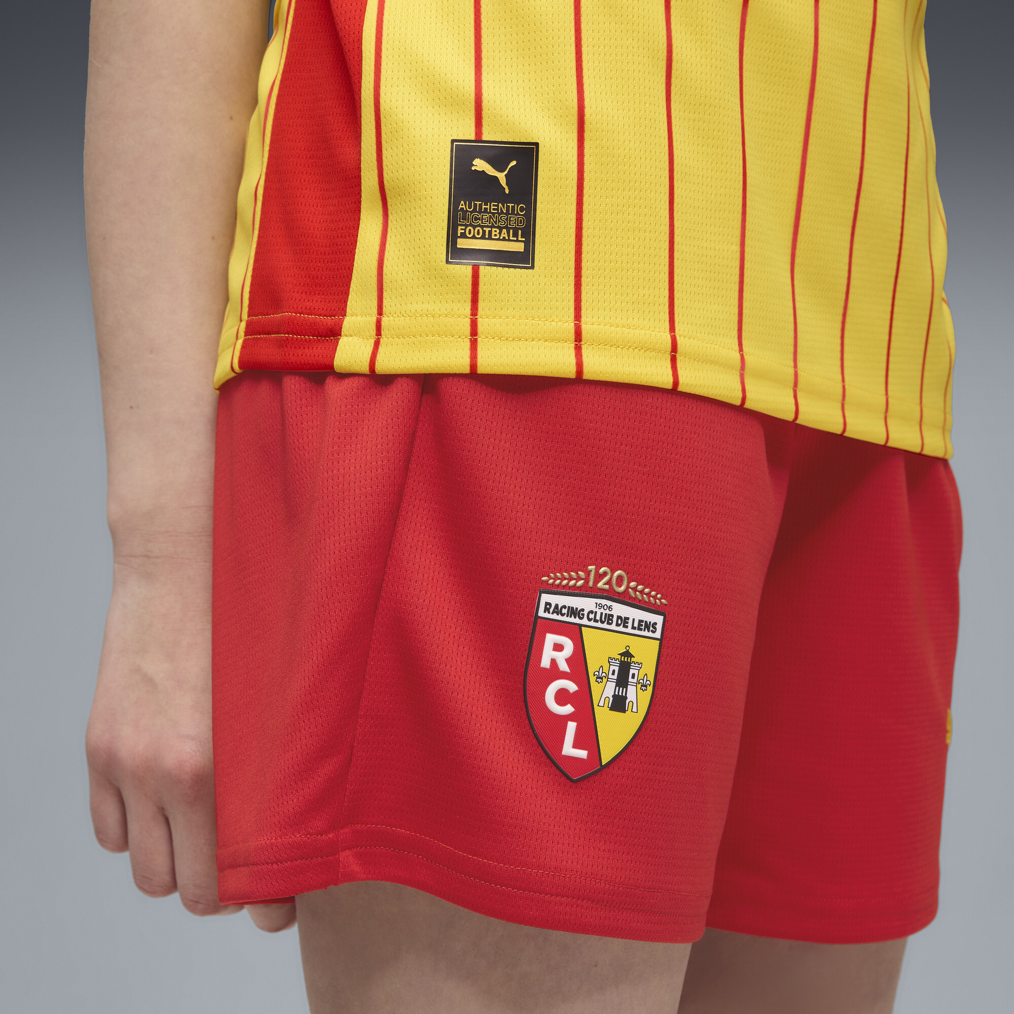 PUMA RC Lens 25/26 short, Zwart/Rood, Maat 11-12Y thumbnail 6