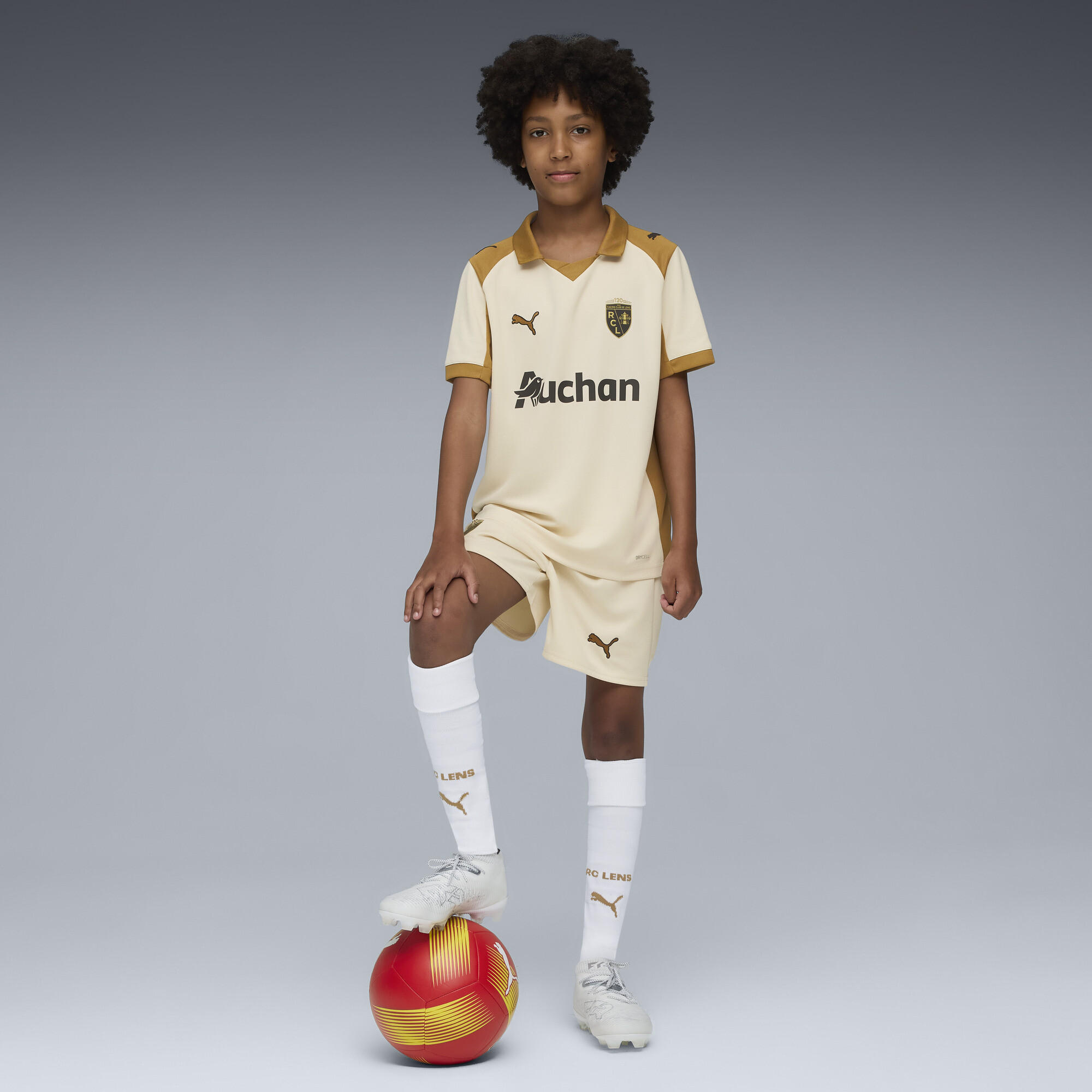 PUMA RC Lens 25/26 short, Goud, Maat 13-14Y thumbnail 5