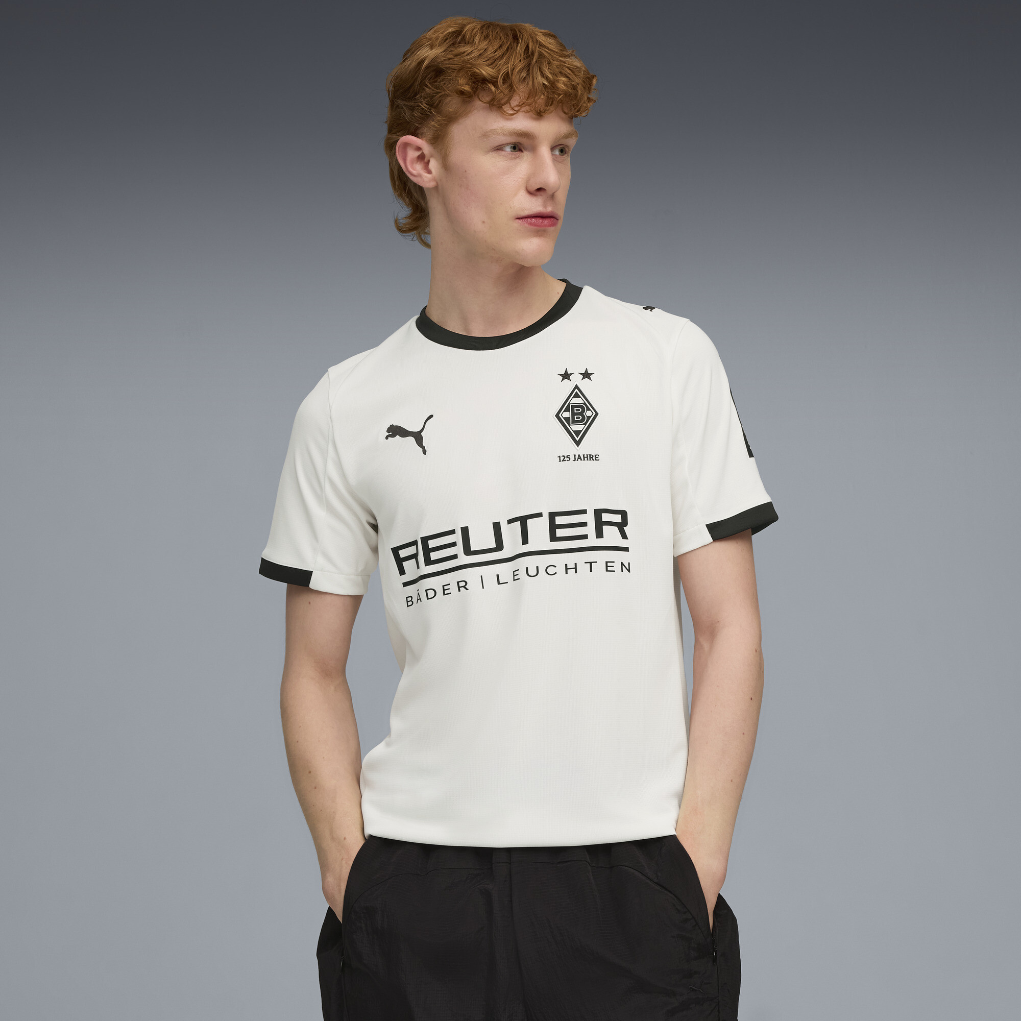 PUMA Borussia MÃ¶nchengladbach 25/26 thuisshirt voor Heren, Zwart/Wit, Maat XL thumbnail 6