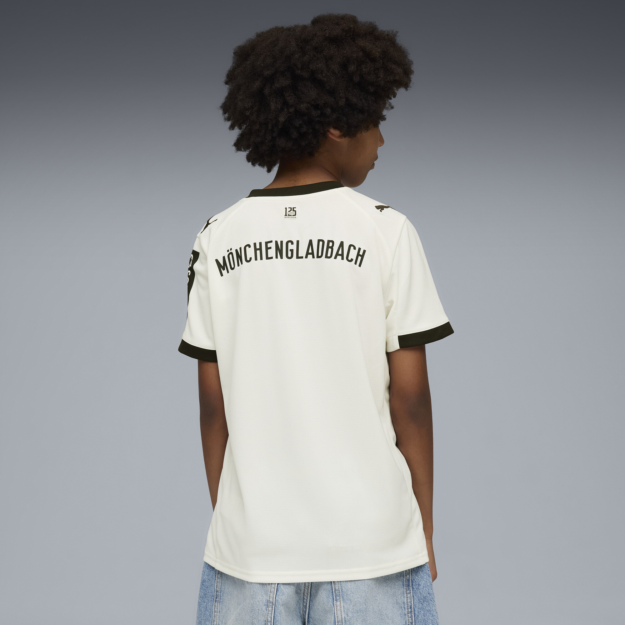PUMA Borussia MÃ¶nchengladbach 25/26 thuisshirt, Zwart/Wit, Maat 11-12Y thumbnail 4
