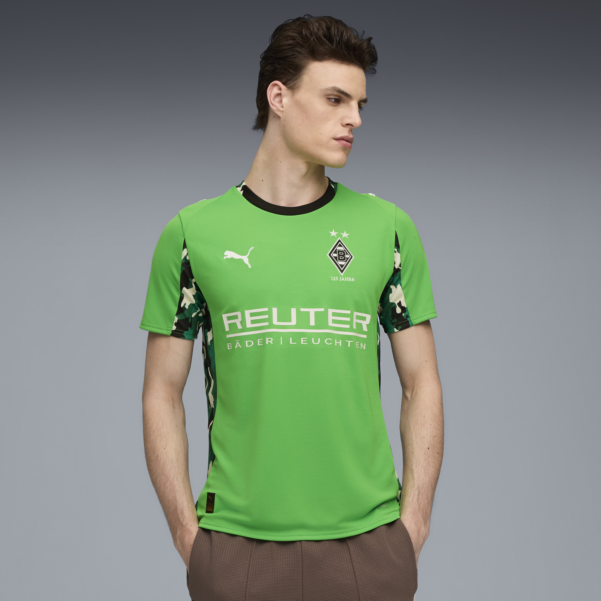 PUMA Borussia MÃ¶nchengladbach 25/26 uitshirt voor Heren, Groen/Wit, Maat XXL thumbnail 6