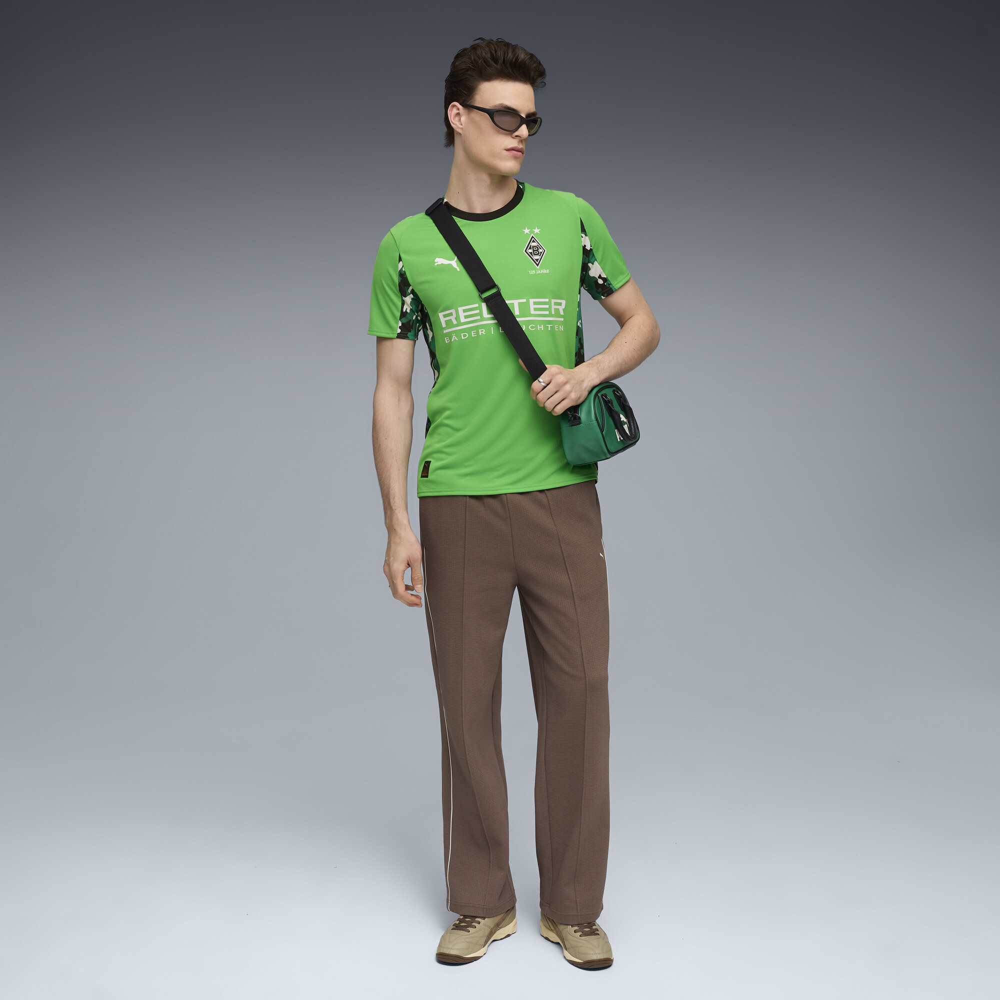 PUMA Borussia MÃ¶nchengladbach 25/26 uitshirt voor Heren, Groen/Wit, Maat XXL thumbnail 4