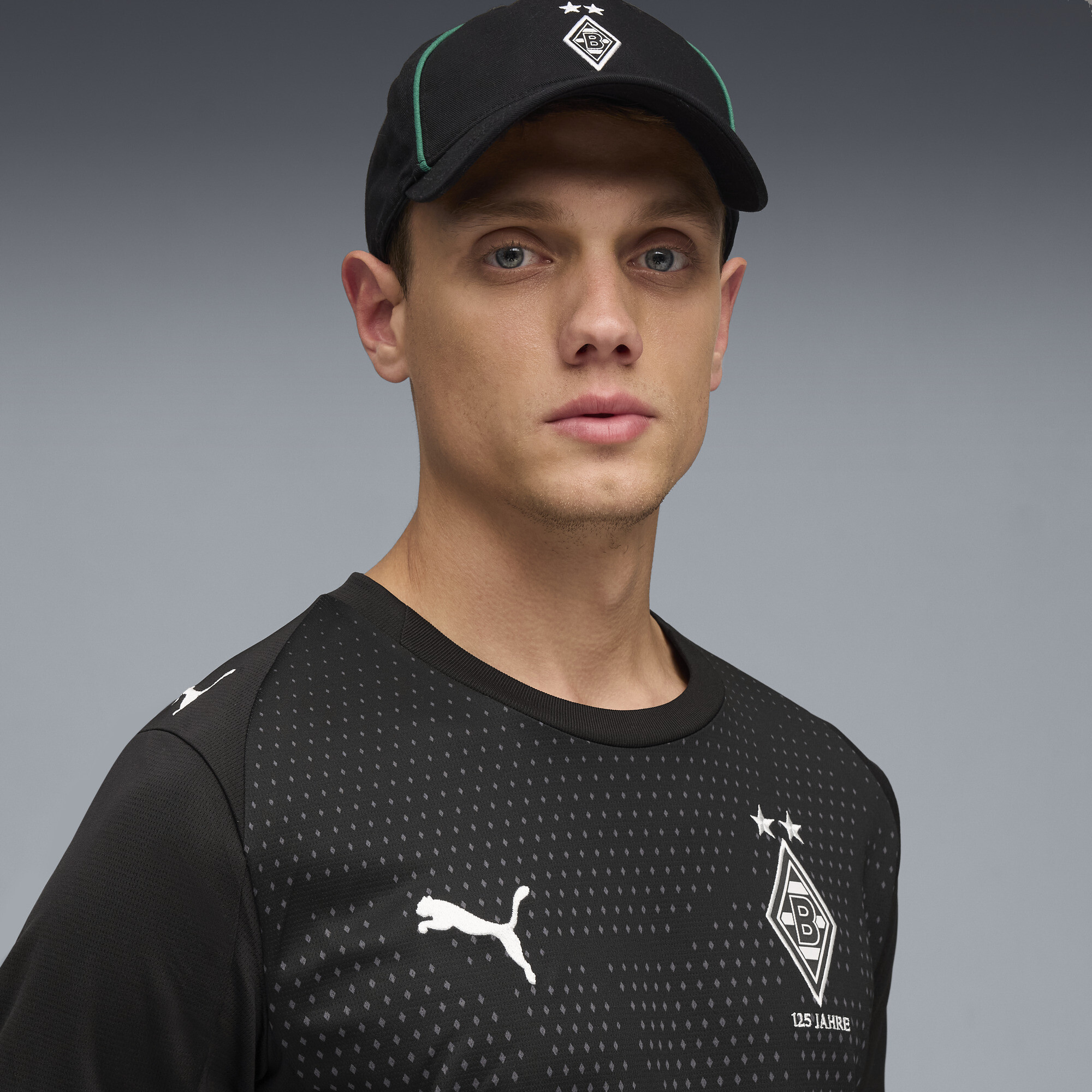 PUMA Borussia MÃ¶nchengladbach 25/26 derde voetbalshirt voor Heren, Zwart/Wit, Maat 3XL thumbnail 5